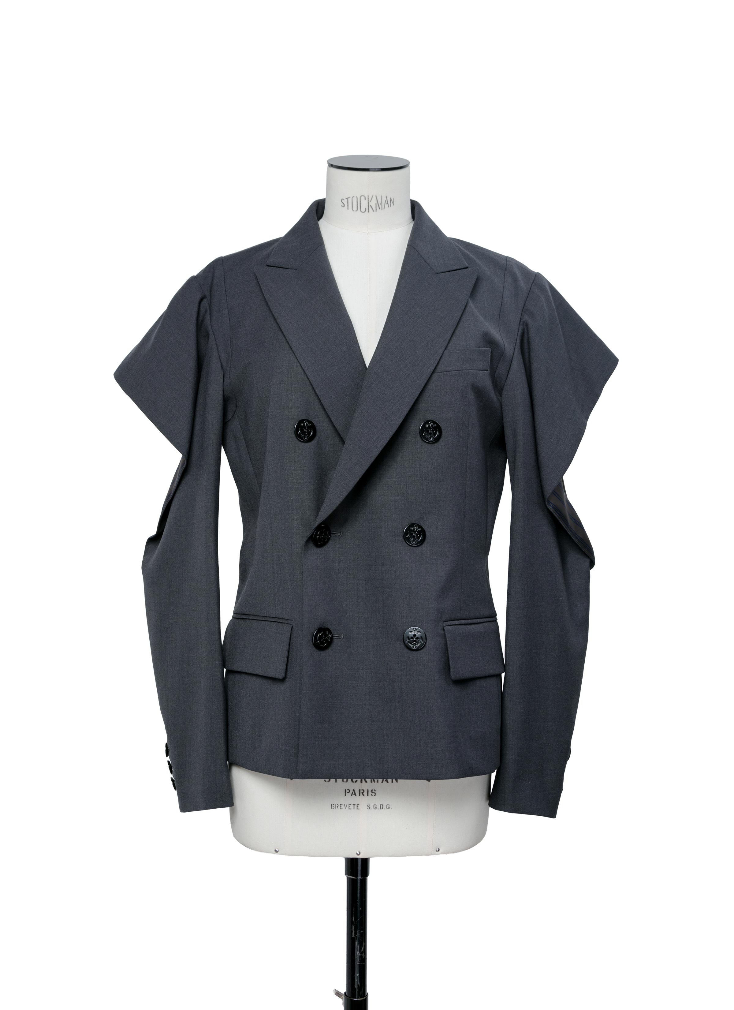 sacai suiting jacket サカイ ジャケット sacai - サカイ／sacai クロップド Suiting Jacketの通販 by ろいや's