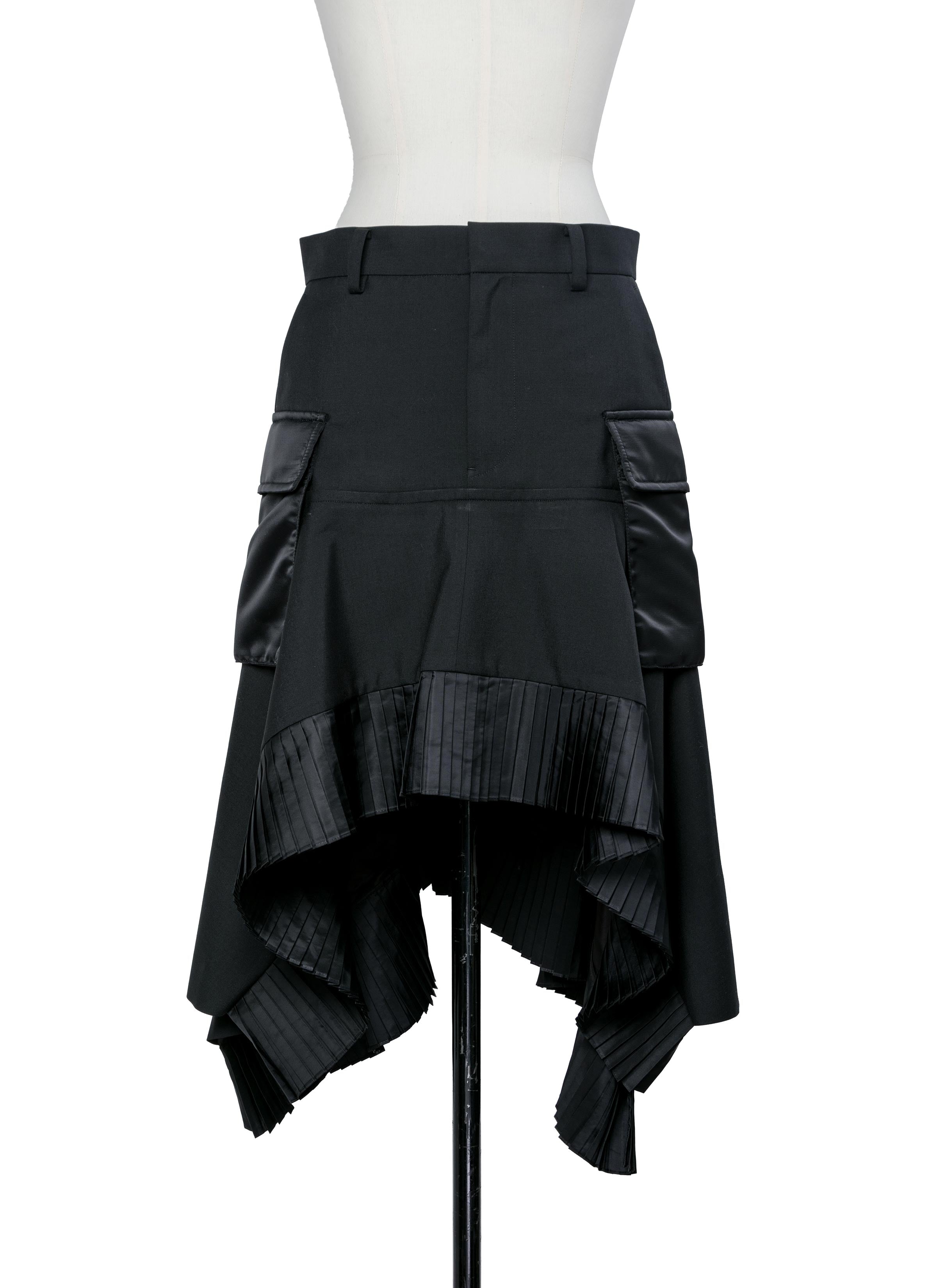 Suiting x Nylon Twill Skirt
