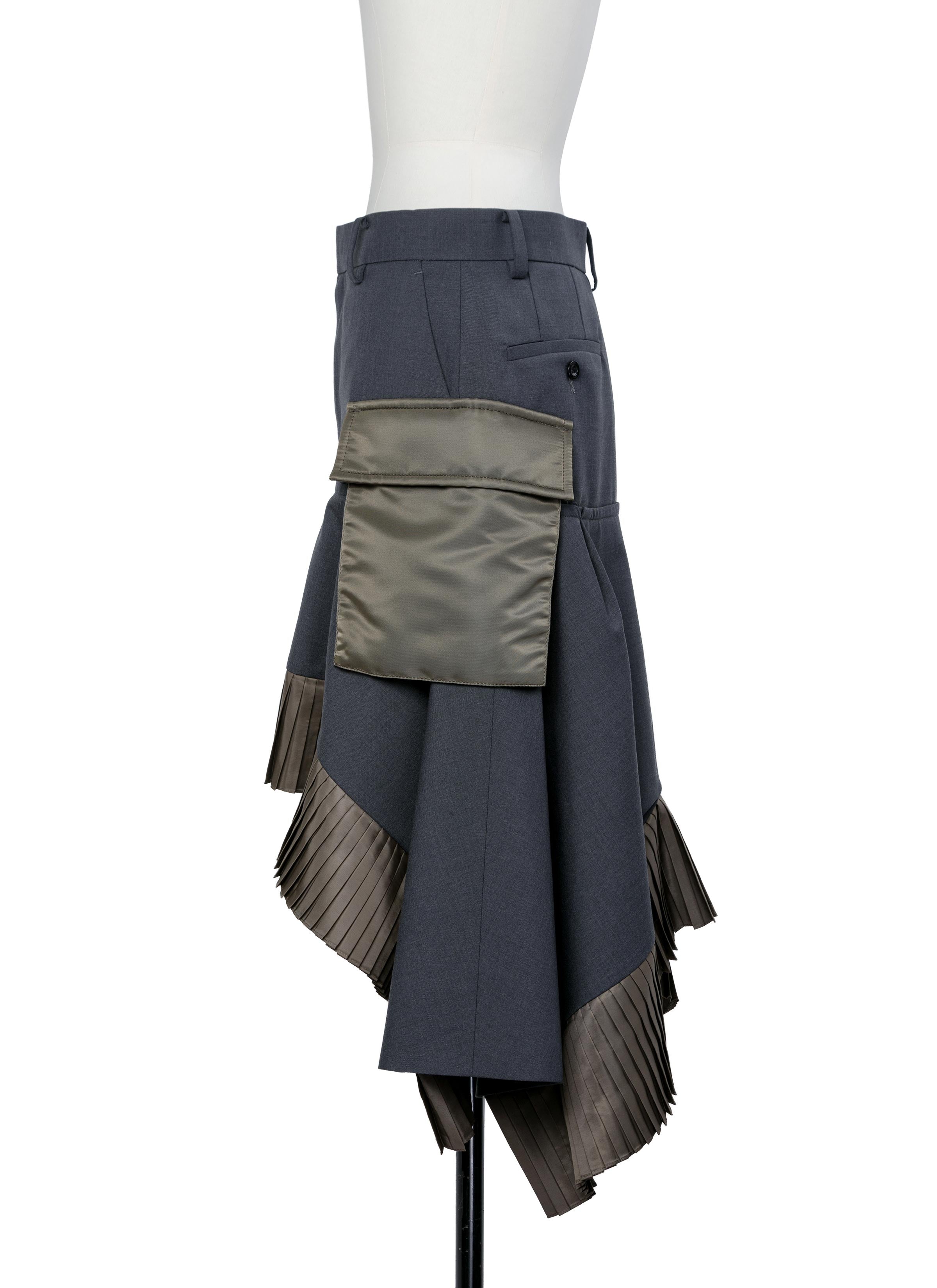 Suiting x Nylon Twill Skirt | sacai Official Store サカイ オフィシャル