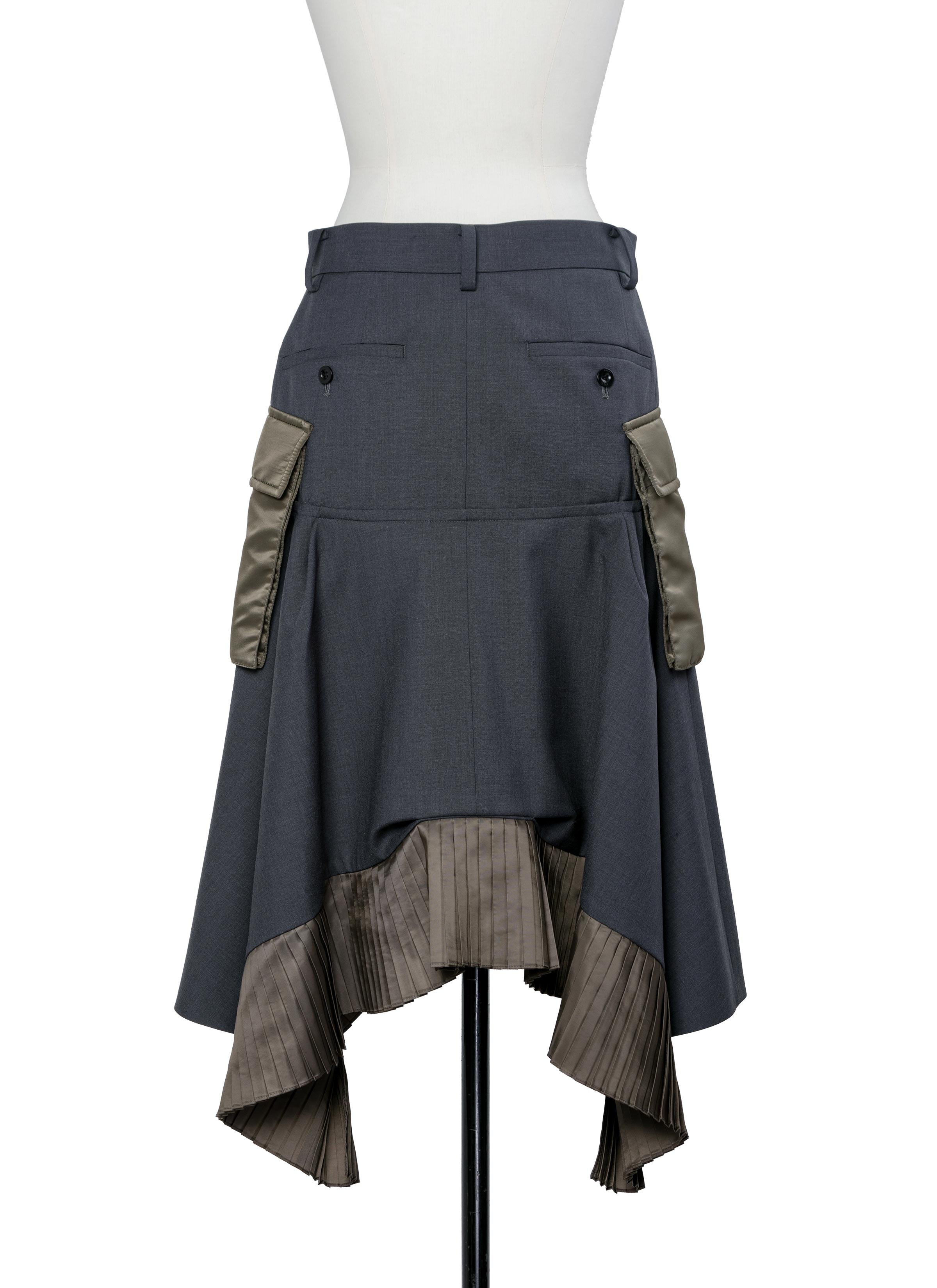 Suiting x Nylon Twill Skirt | sacai Official Store サカイ オフィシャル