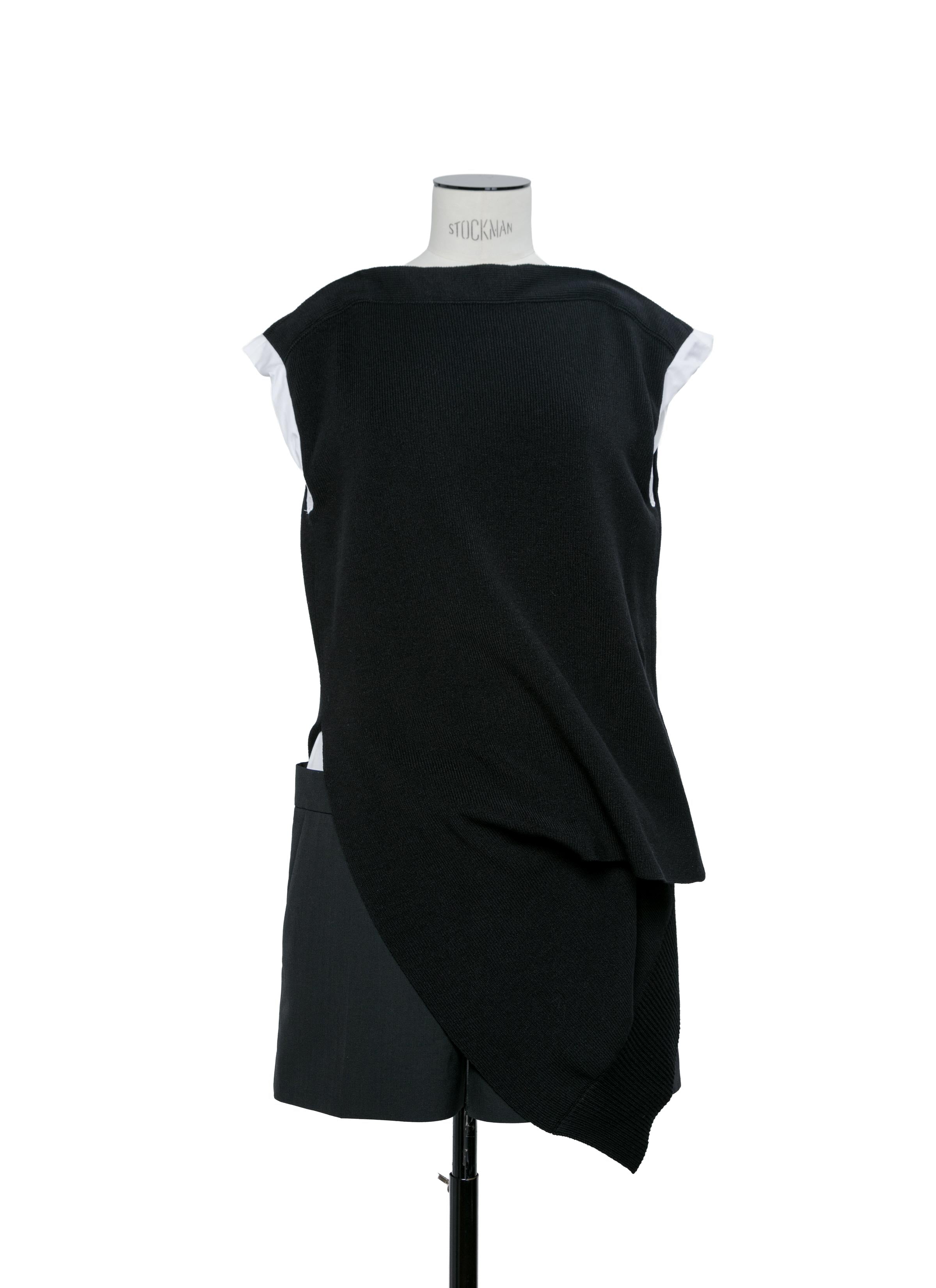 ワンピース sacai 23SS POPLIN KNIT DRESS Poplin x Knit Dress | sacai Official Store サカイ オフィシャル