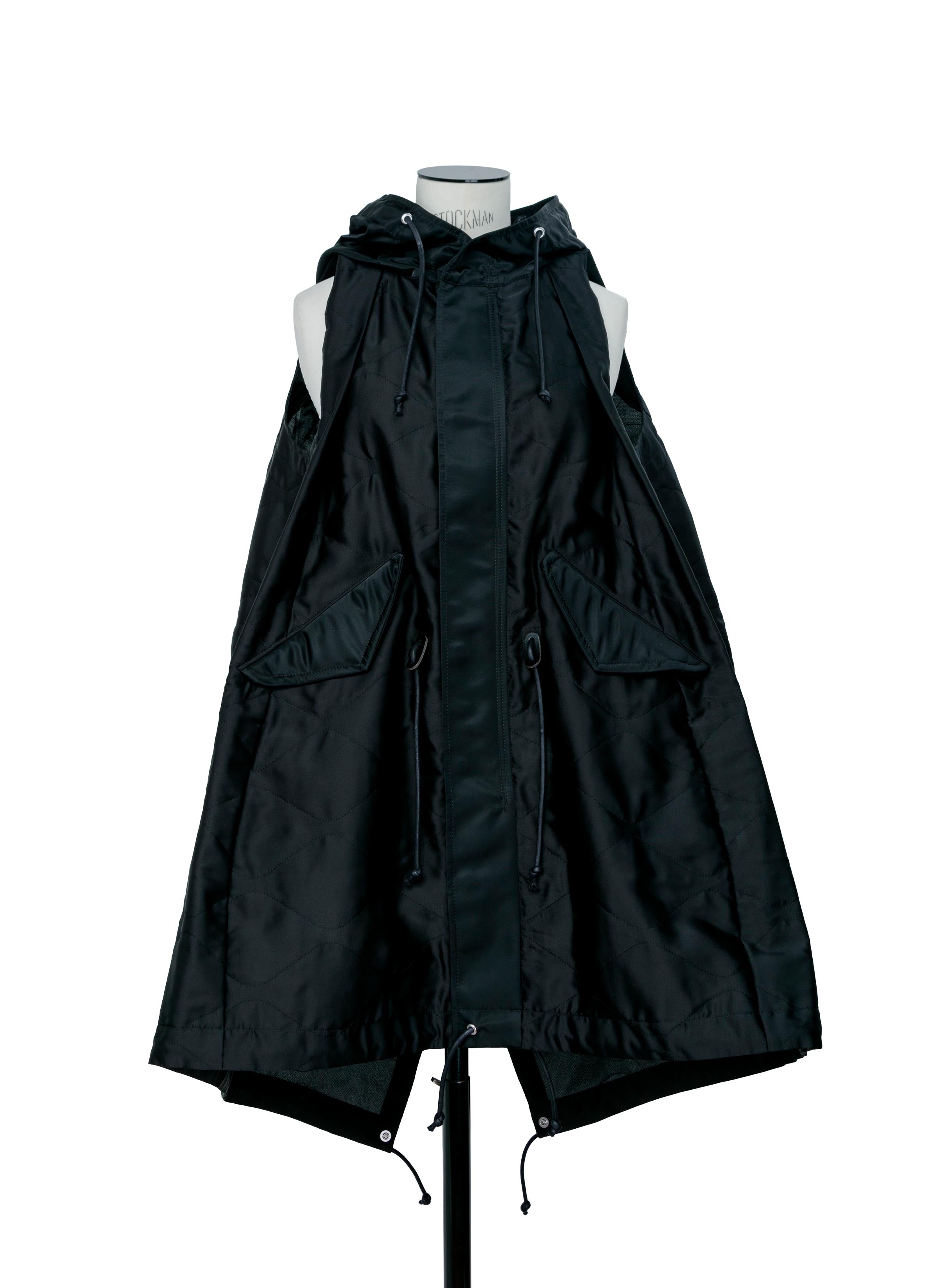 Quilted Satin Hooded Vest | sacai Official Store サカイ オフィシャル