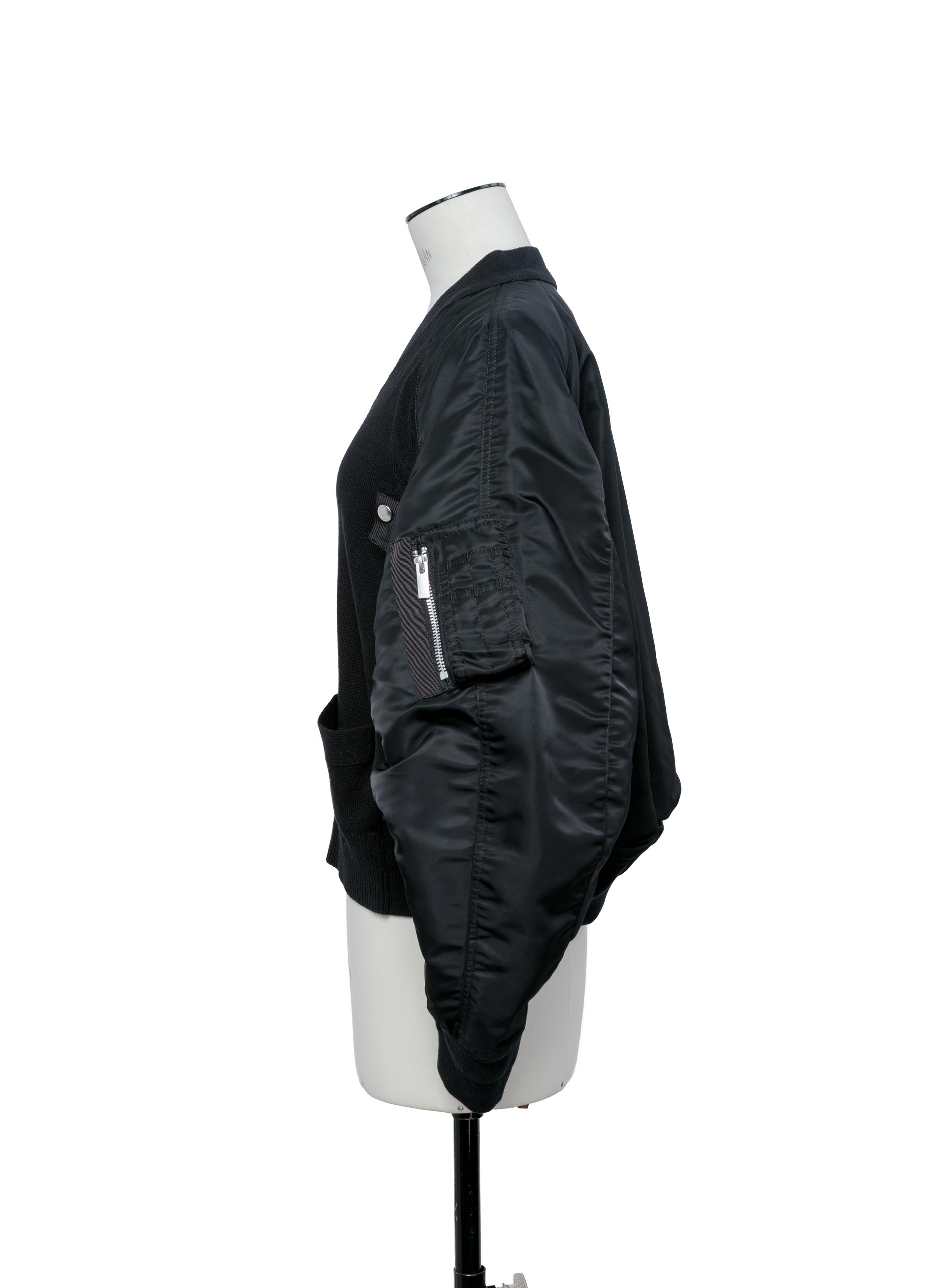 Nylon Twill x Knit Cardigan | sacai Official Store サカイ オフィシャル