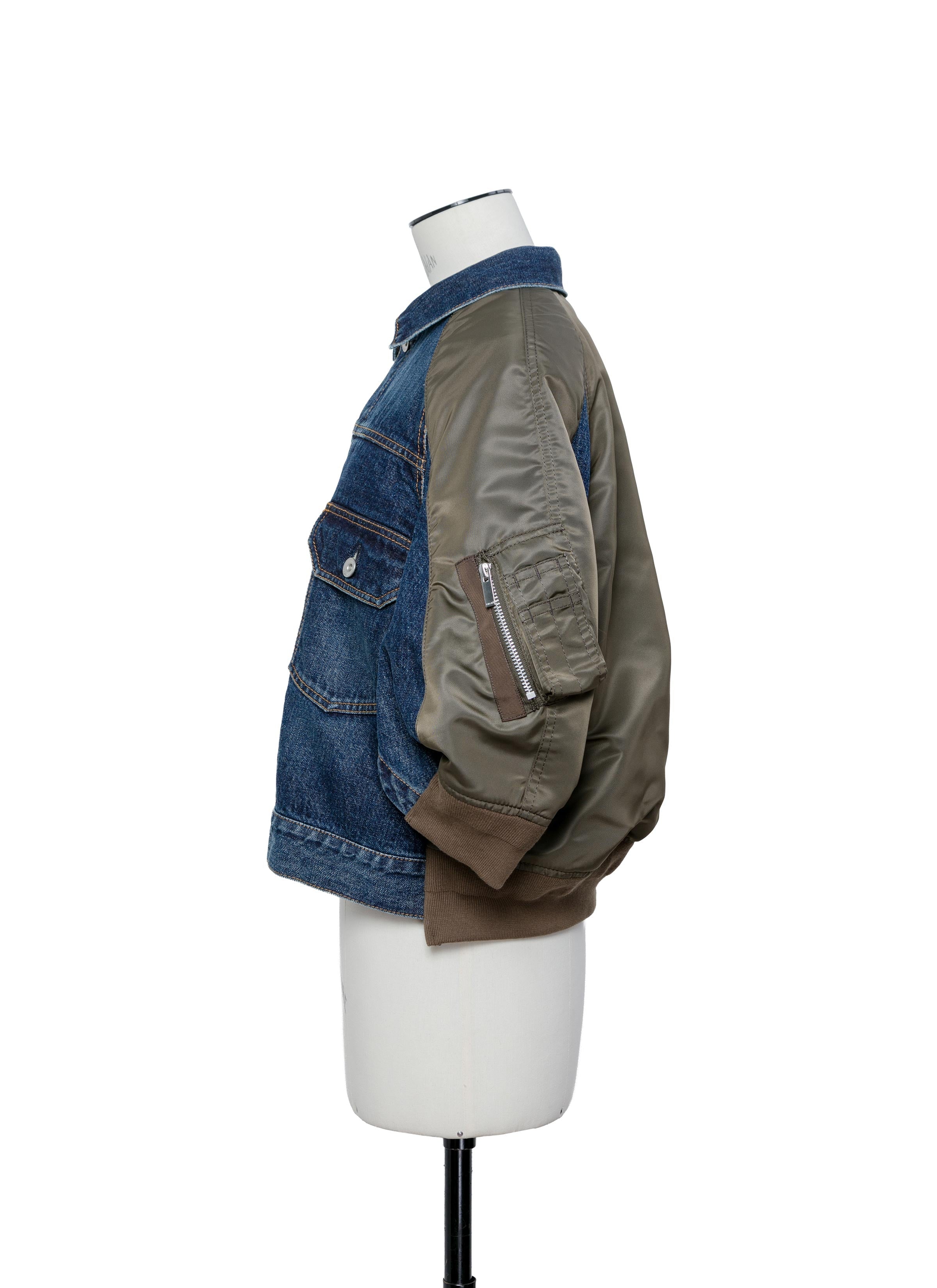 Denim x Nylon Twill Jacket