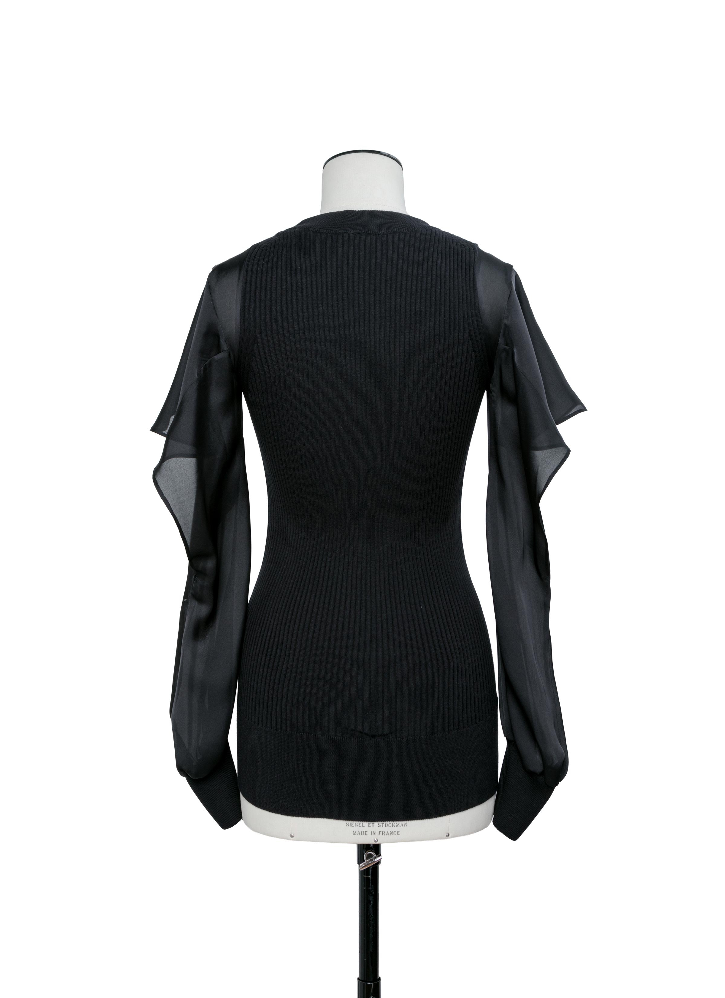 Satin x Cotton Knit Pullover | sacai Official Store サカイ