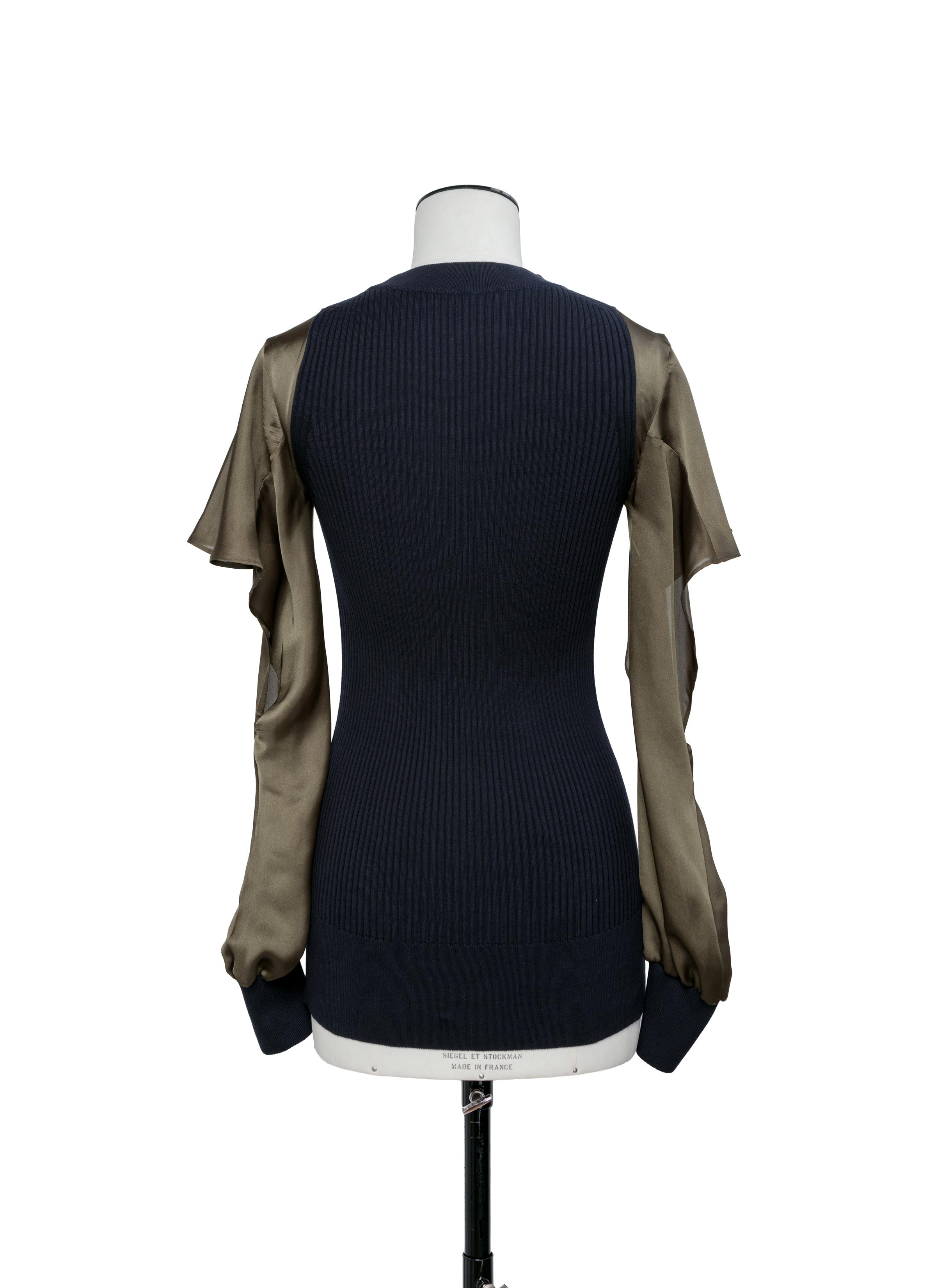 Satin x Cotton Knit Pullover