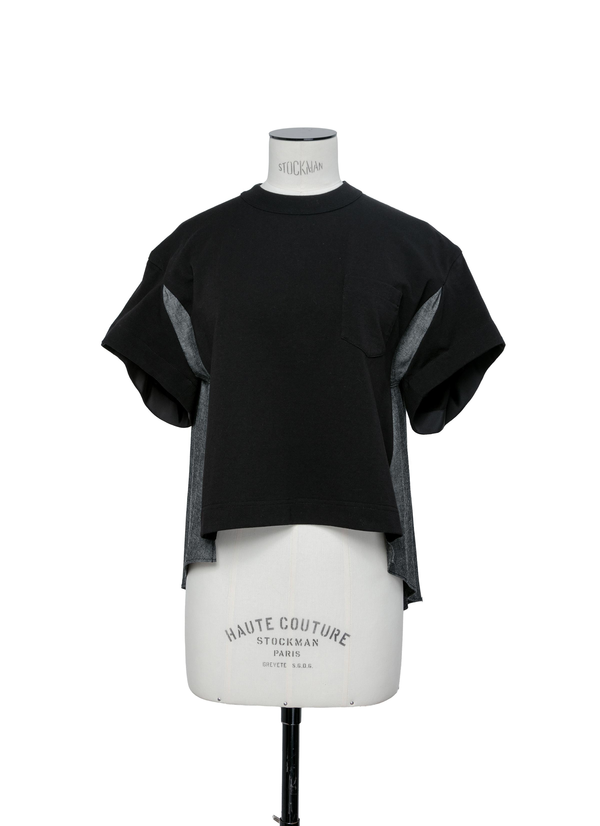 Light Weight Denim x Cotton Jersey T-Shirt