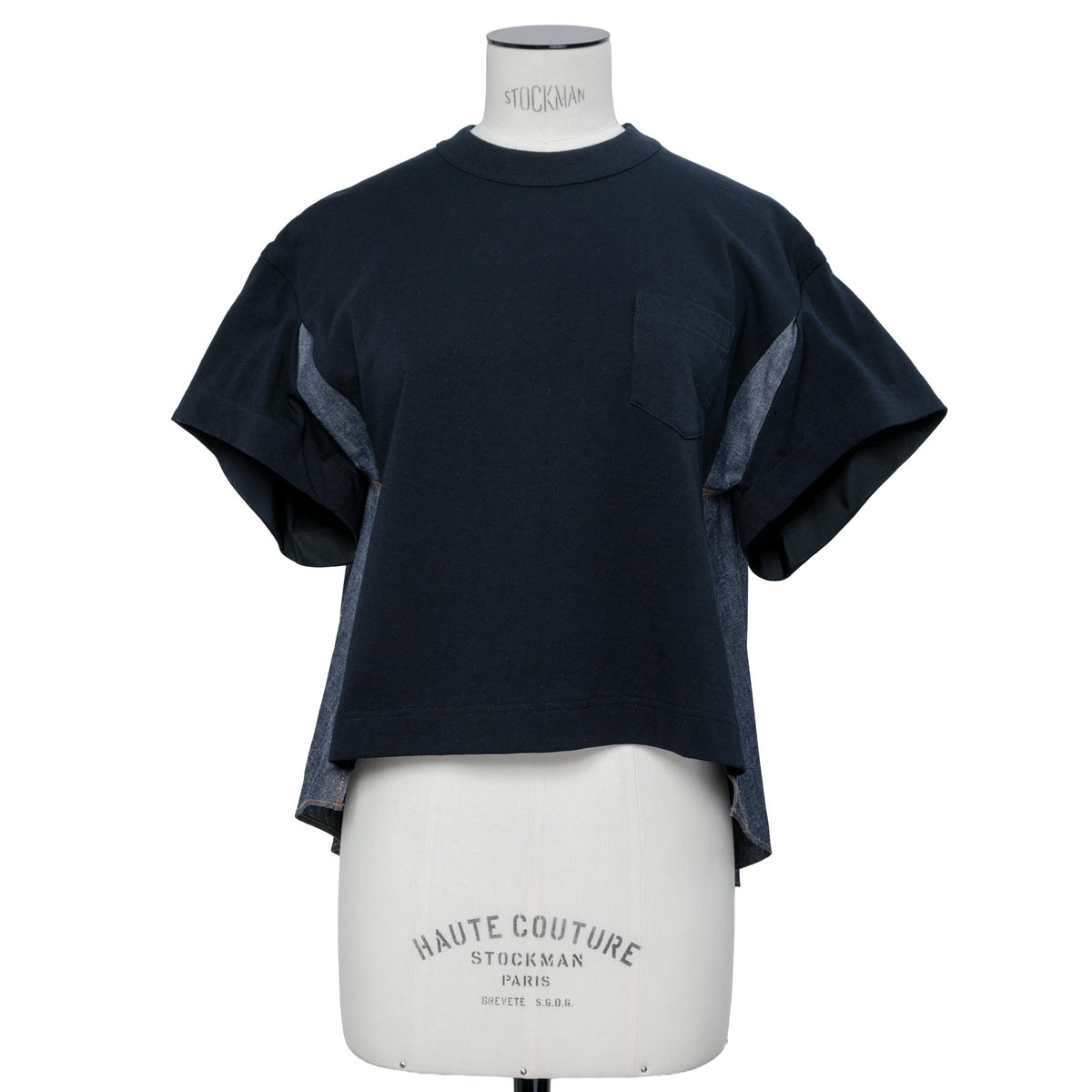 Light Weight Denim x Cotton Jersey T-Shirt | sacai Official Store 