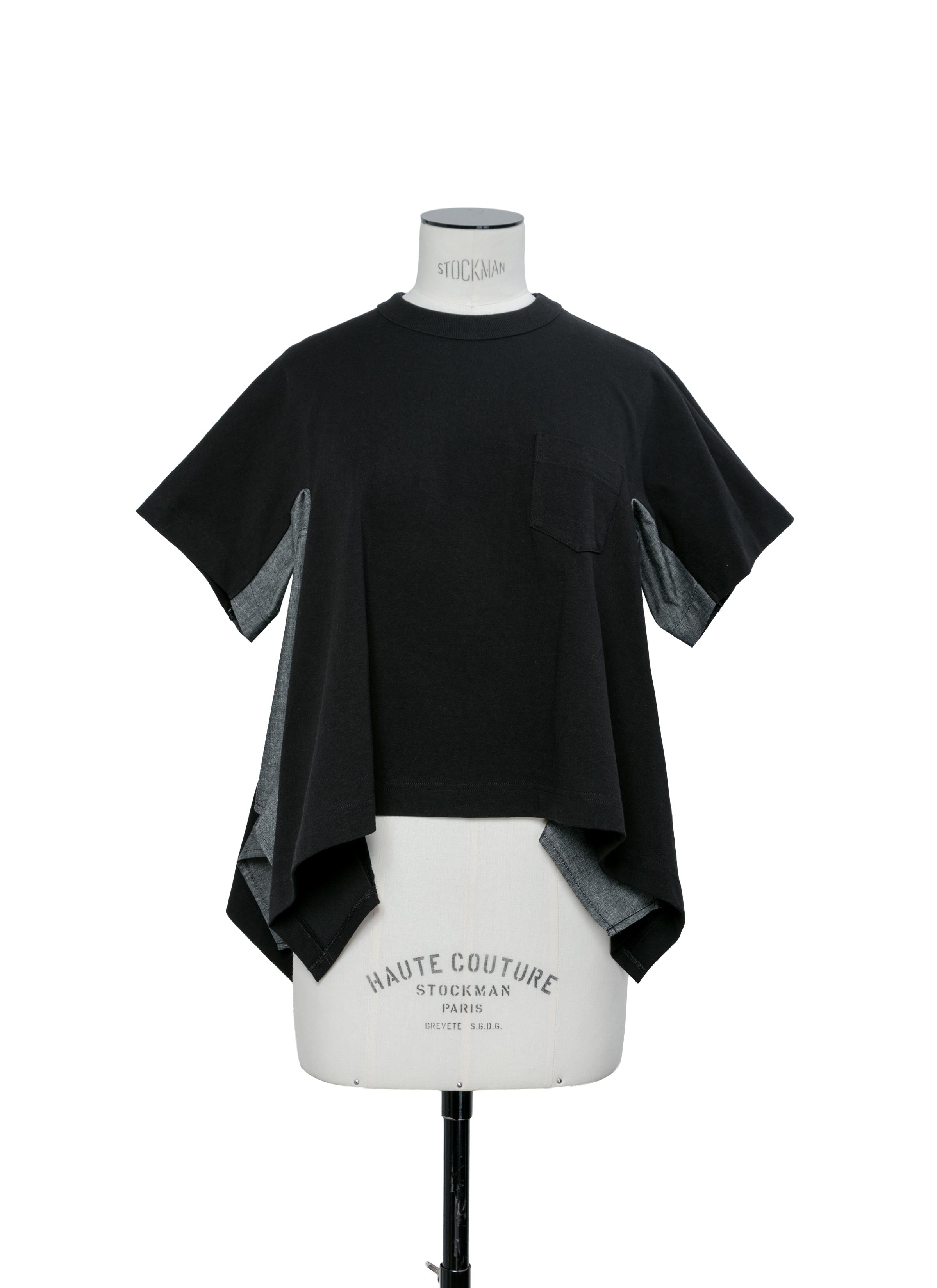 Light Weight Denim x Cotton Jersey T-Shirt