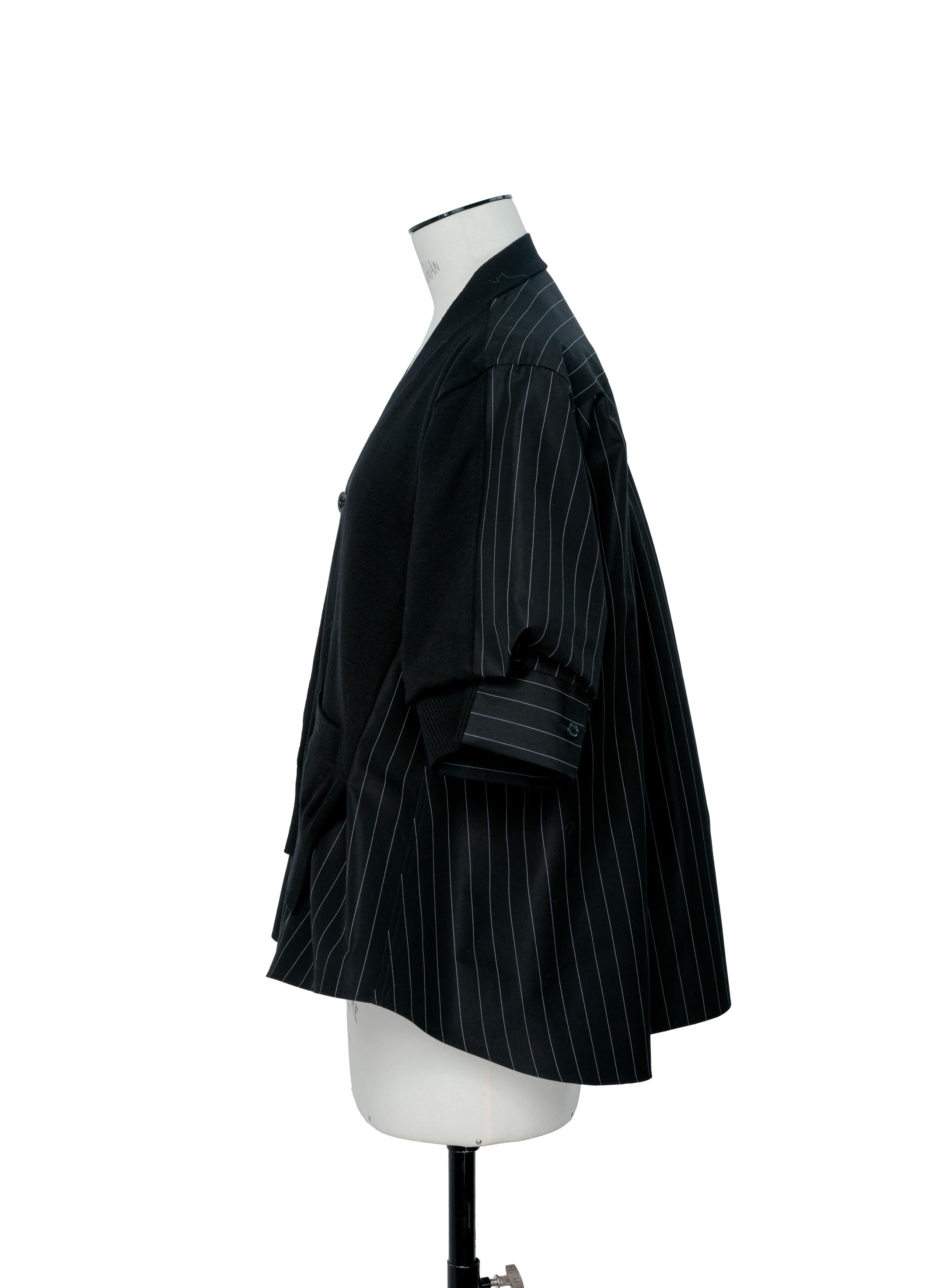 Chalk Stripe x Cotton Knit Cardigan | sacai Official Store サカイ