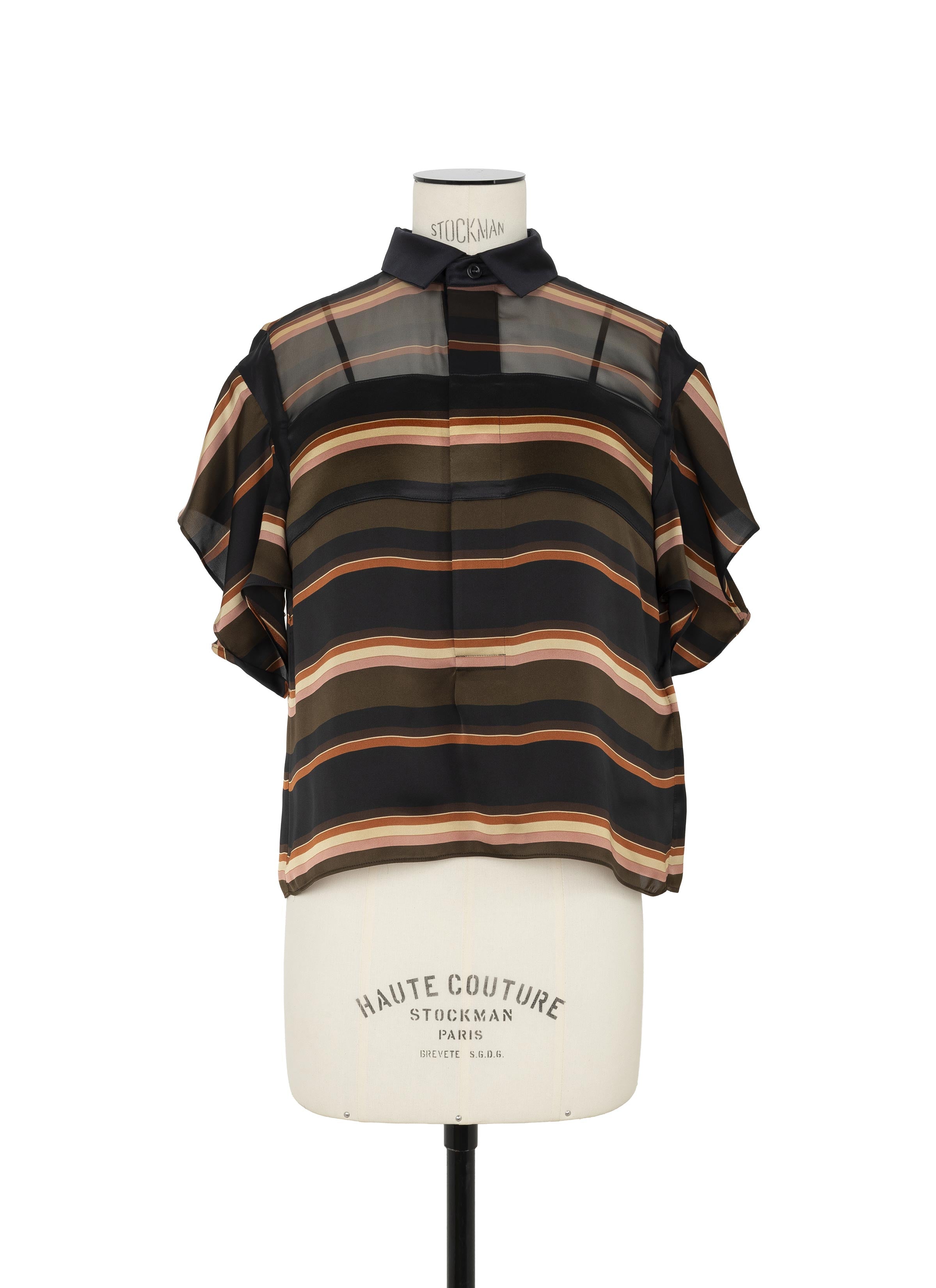み*や様 MASU 26SSOPPOSITE STRIPE PULLOVER S Opposite Stripe Pullover Shirt - Black - MASU– MASU Official