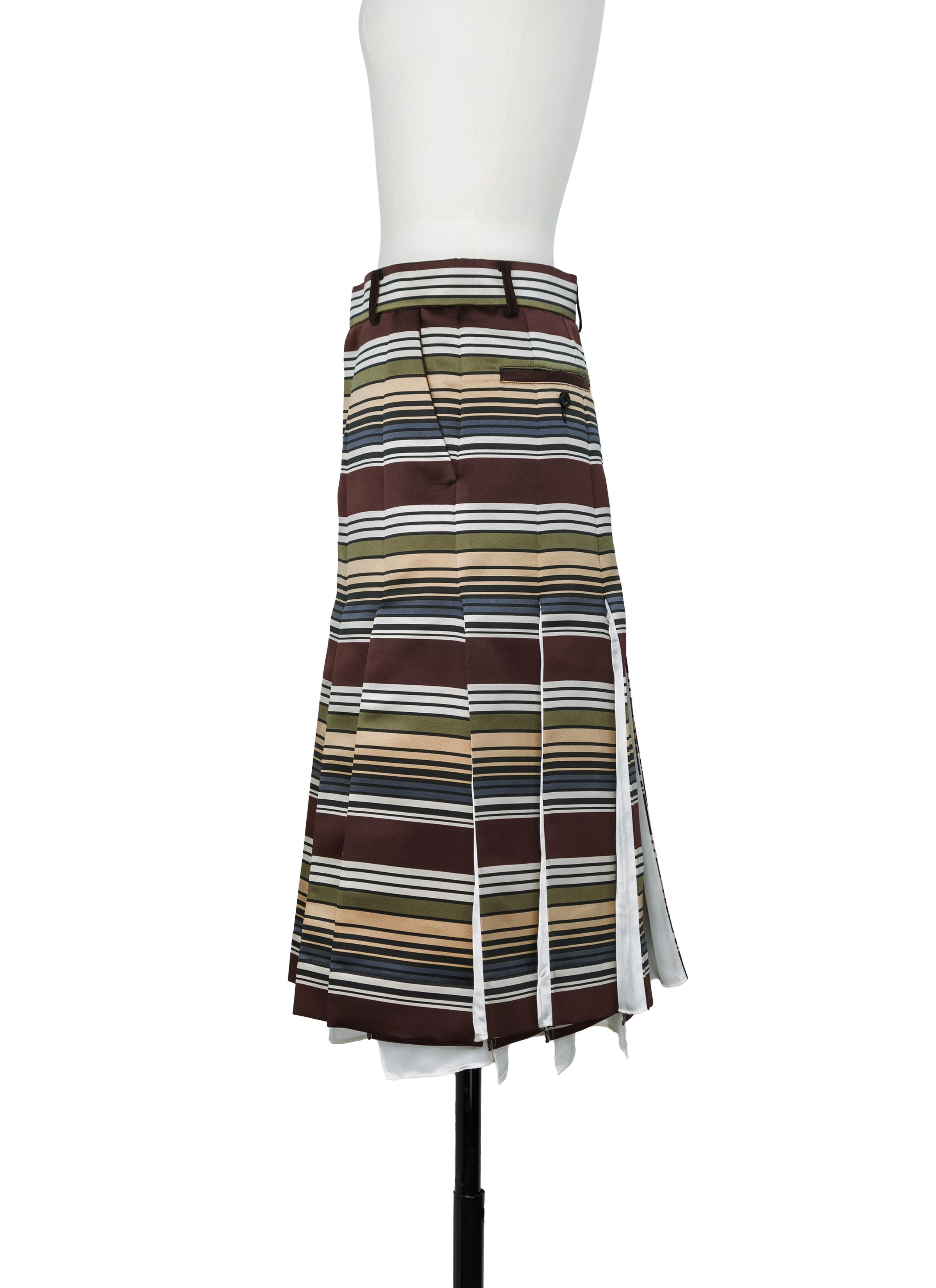 Horizontal Stripe Skirt | sacai Official Store サカイ オフィシャル