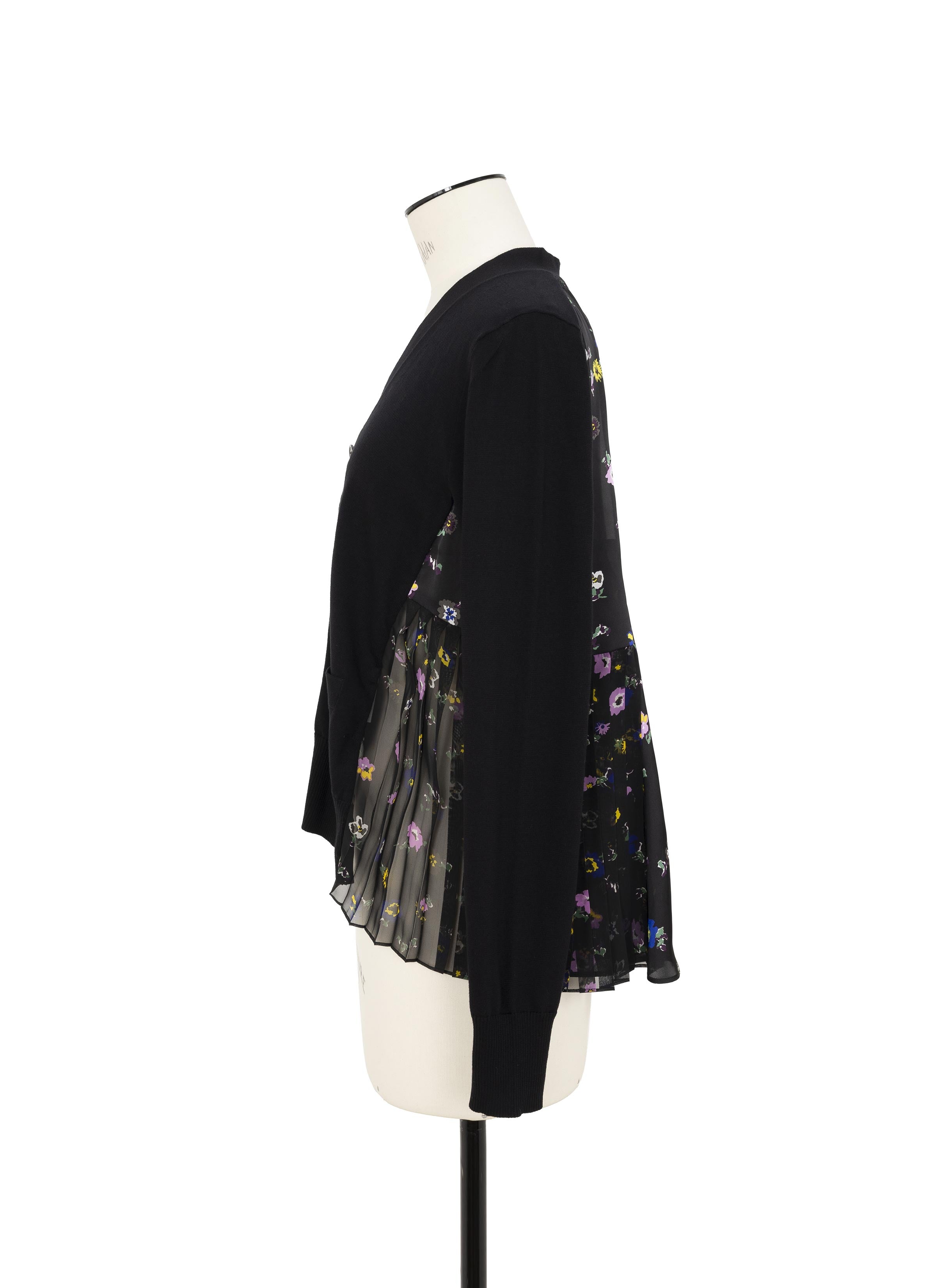 Floral Print x Cotton Knit Cardigan | sacai Official Store サカイ