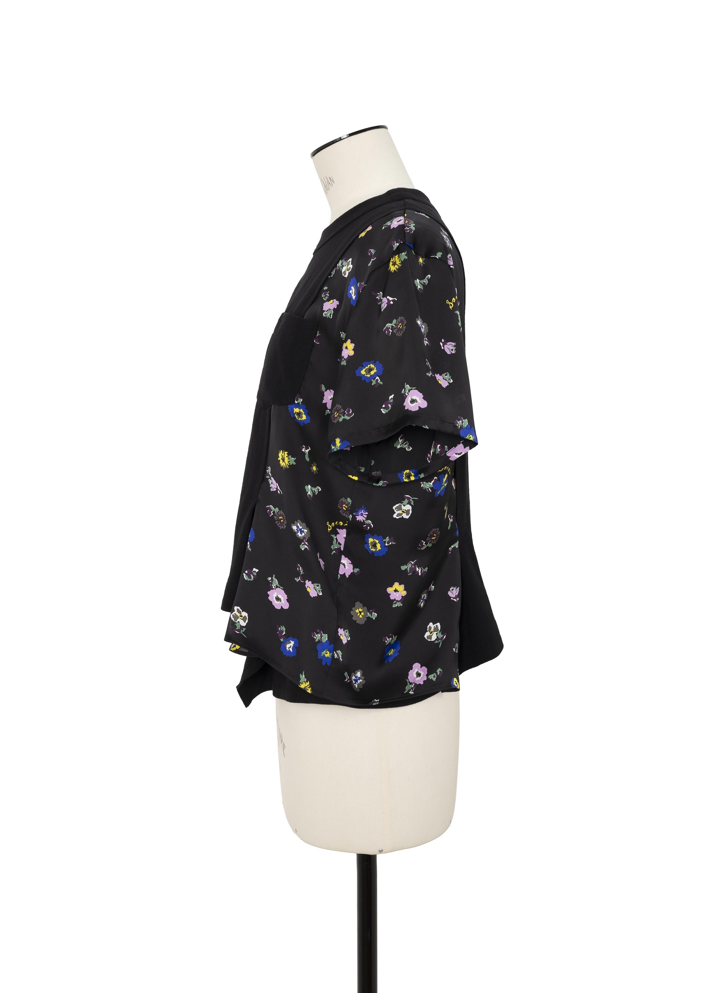 sacai  サカイ バックプリーツTシャツ　花柄 sacai（サカイ） 24SS Cotton Poplin Shirt コットンポプリンバック