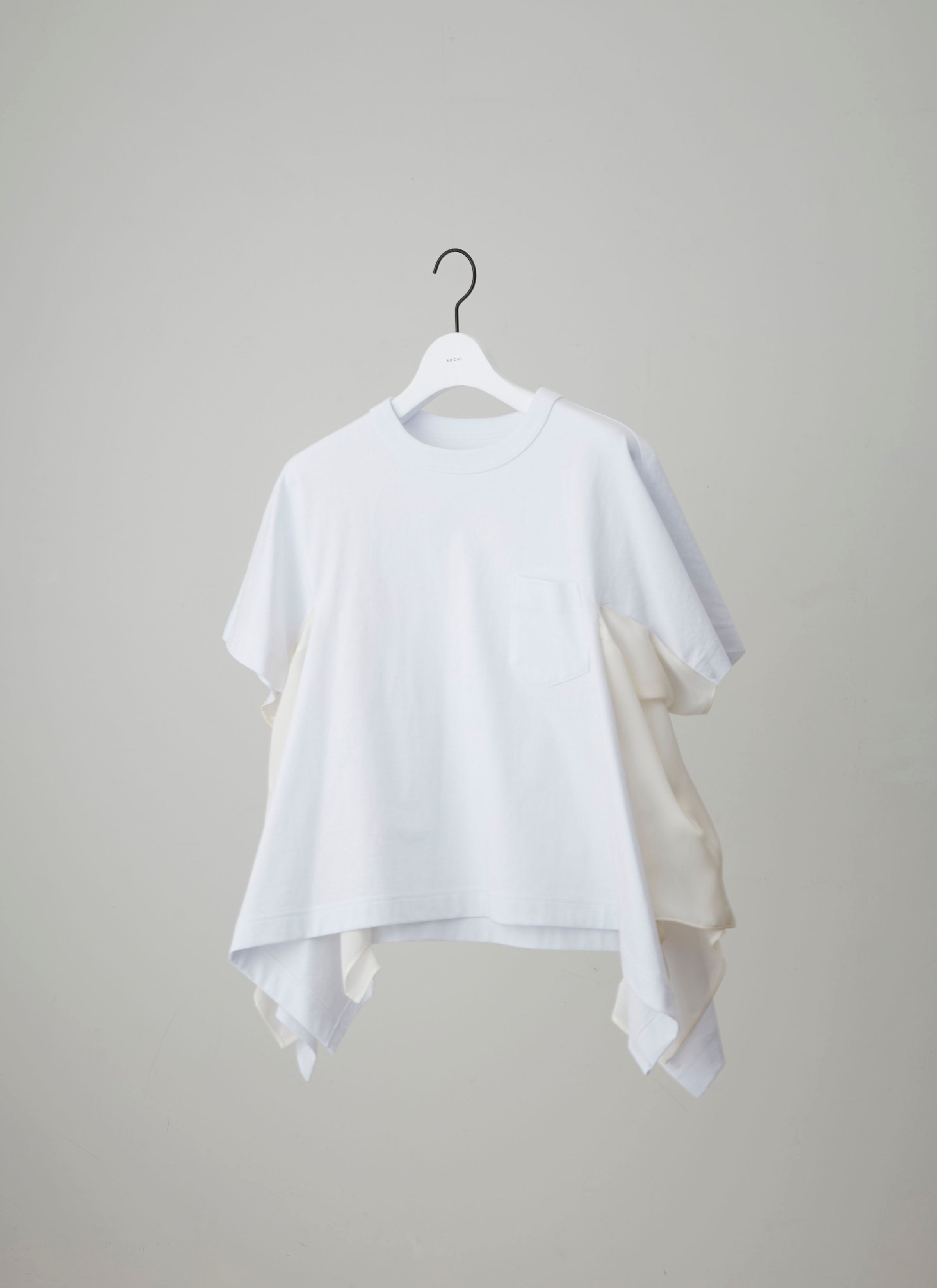 Satin x Cotton Jersey T-Shirt