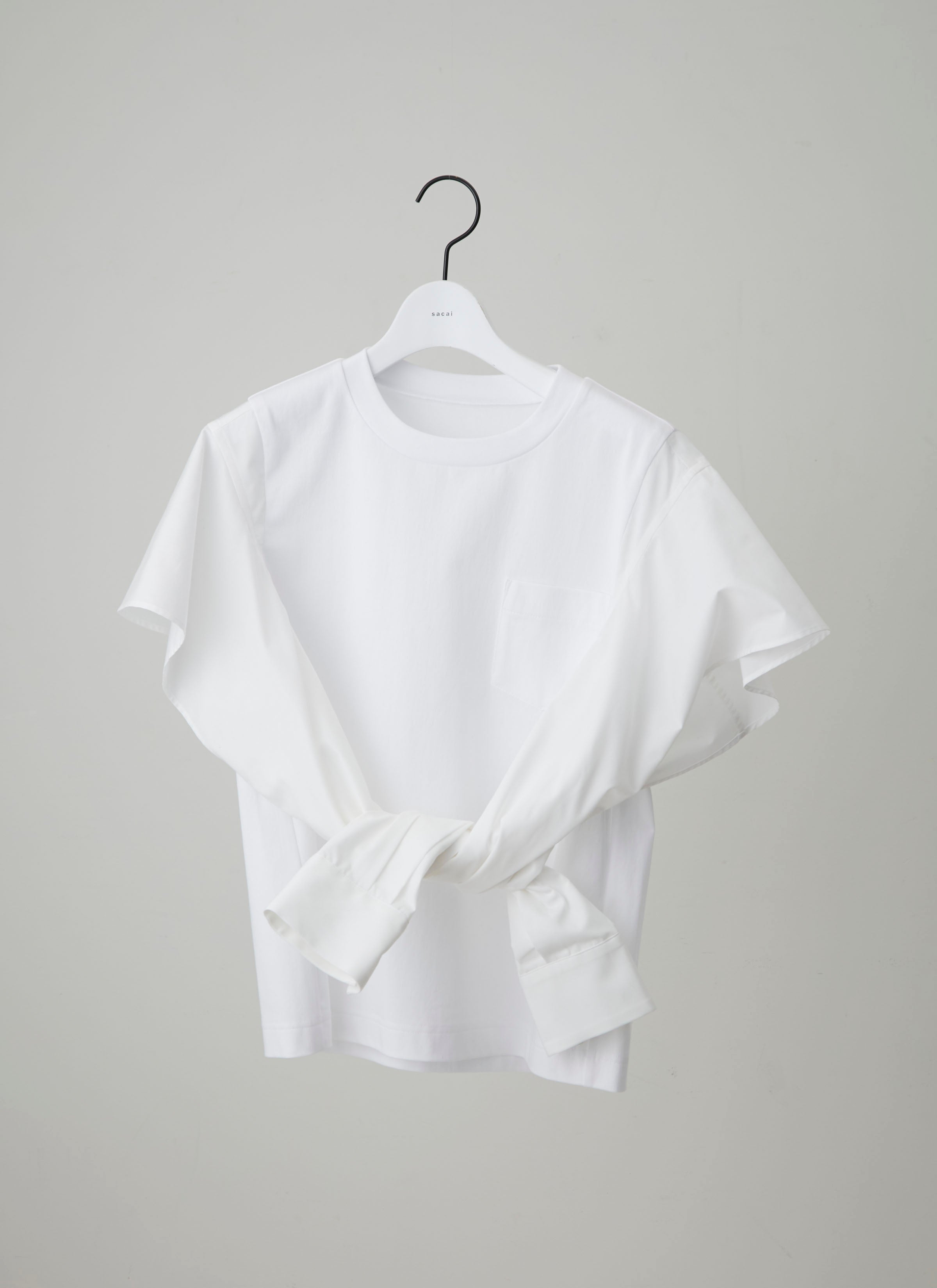 Poplin x Cotton Jersey T-Shirt | sacai Official Store サカイ
