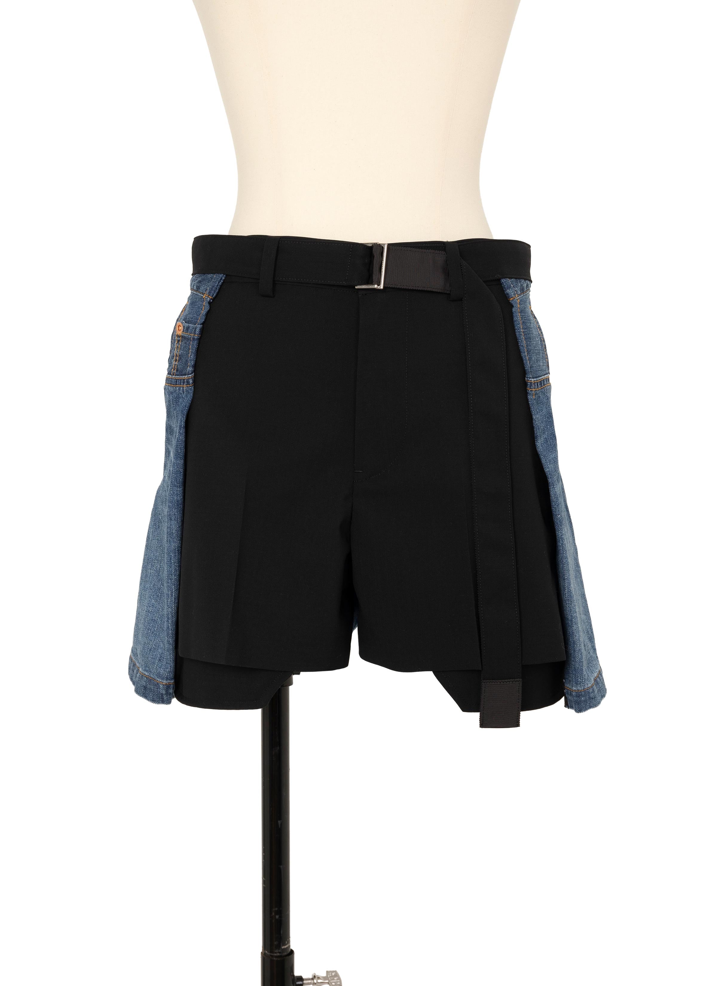 Wool Suiting x Denim Shorts | sacai Official Store サカイ オフィシャル