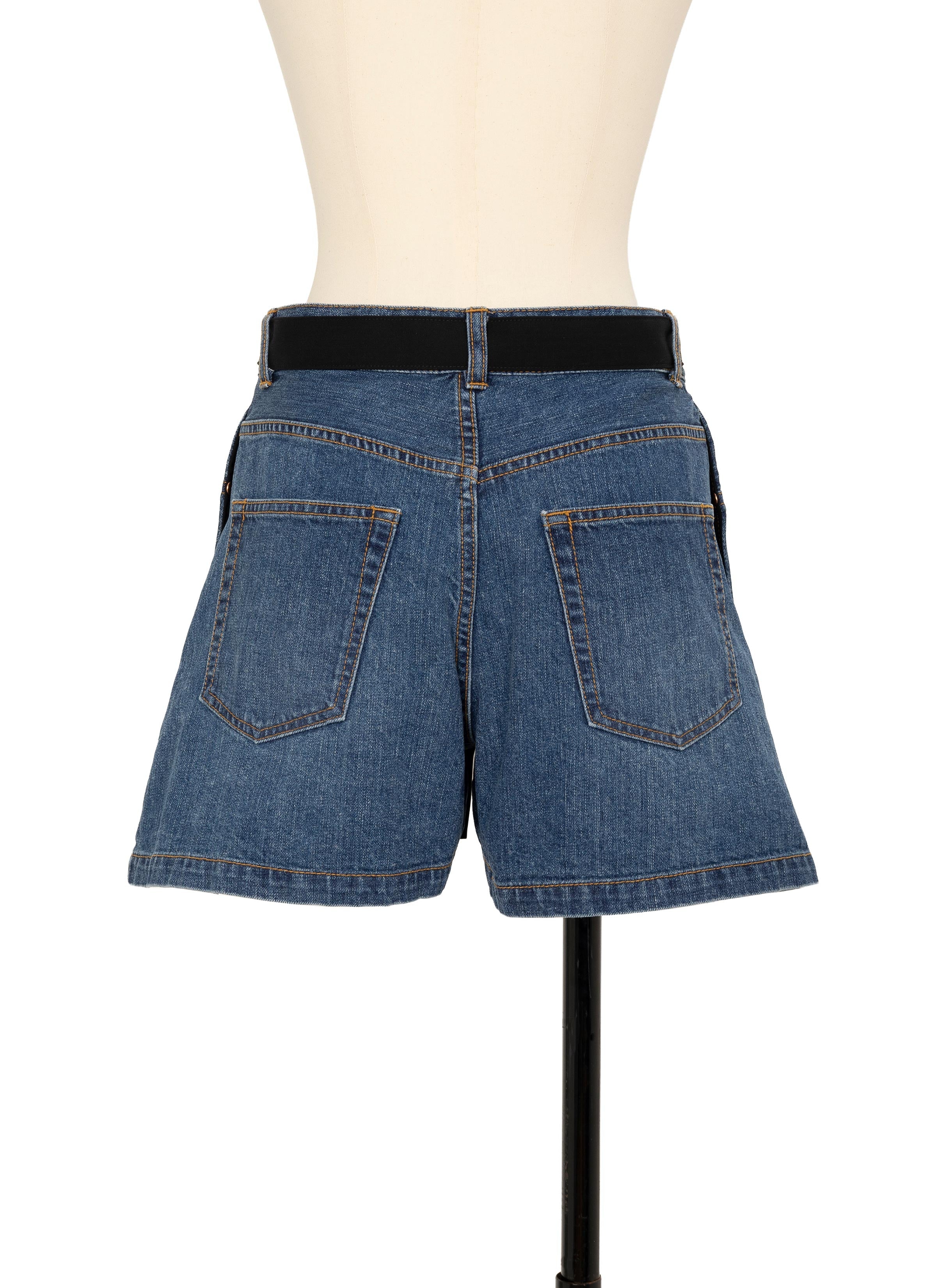 Wool Suiting x Denim Shorts