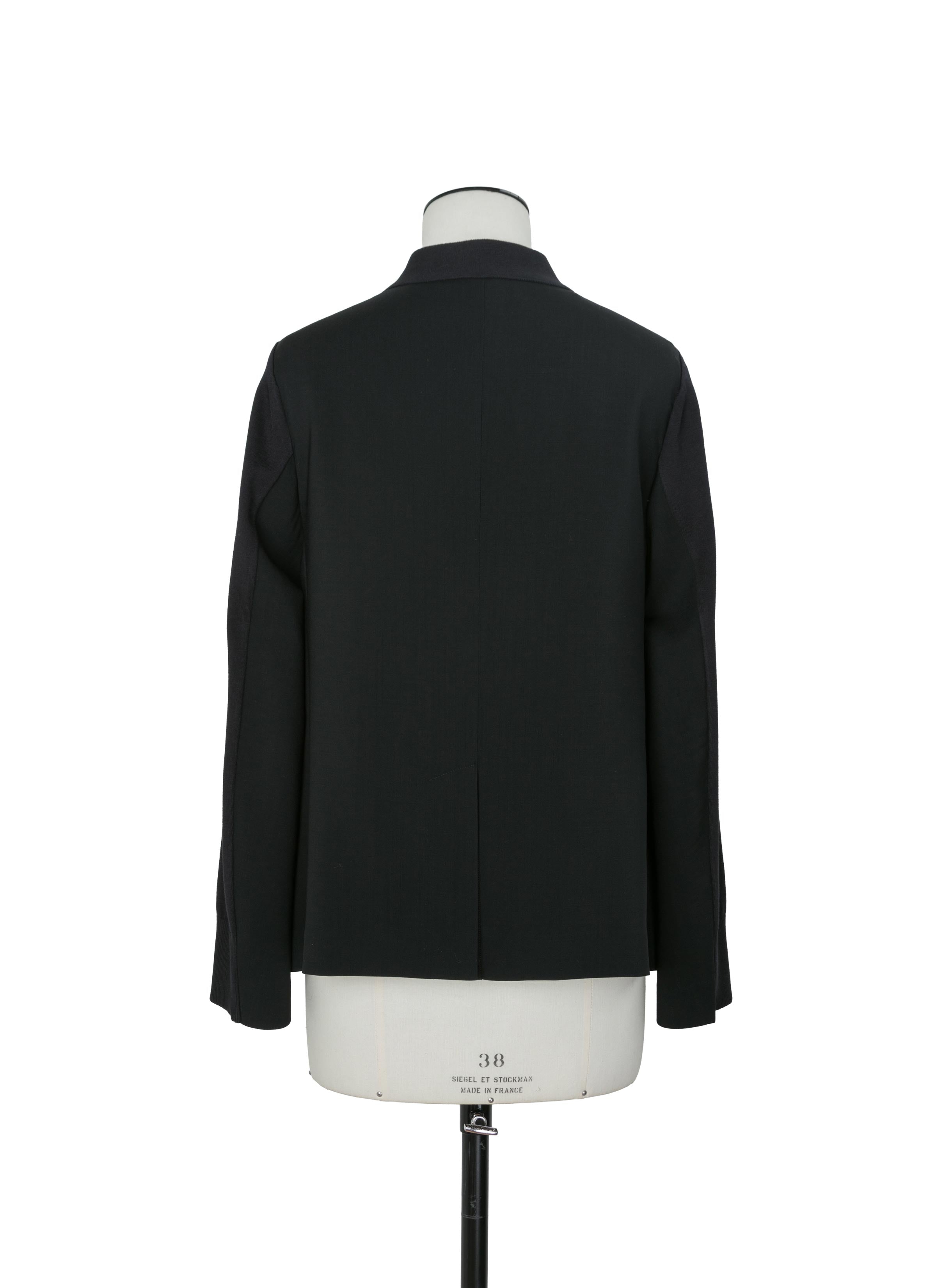 Wool Suiting x Cotton Knit Cardigan