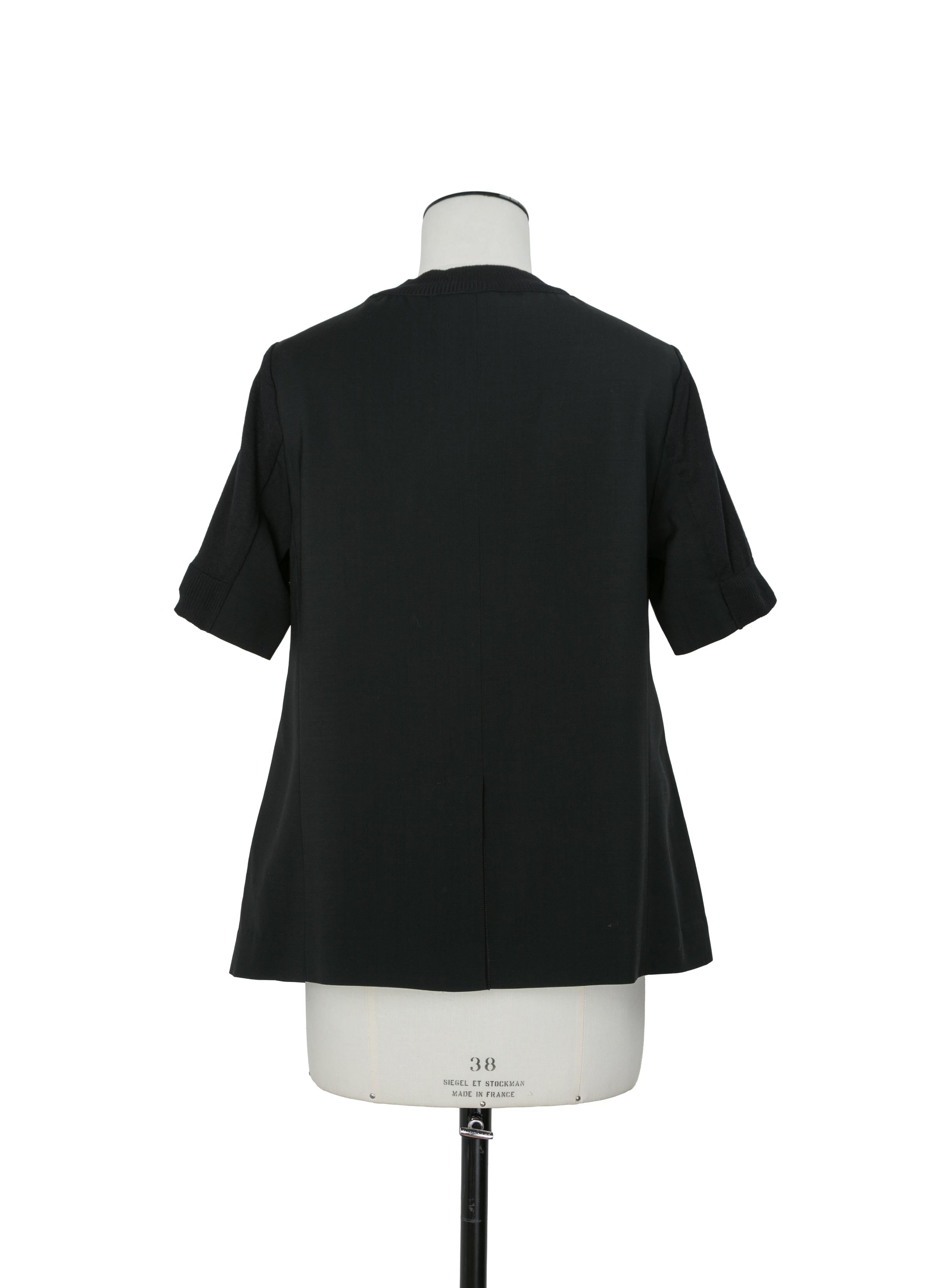 Wool Suiting x Cotton Knit Pullover