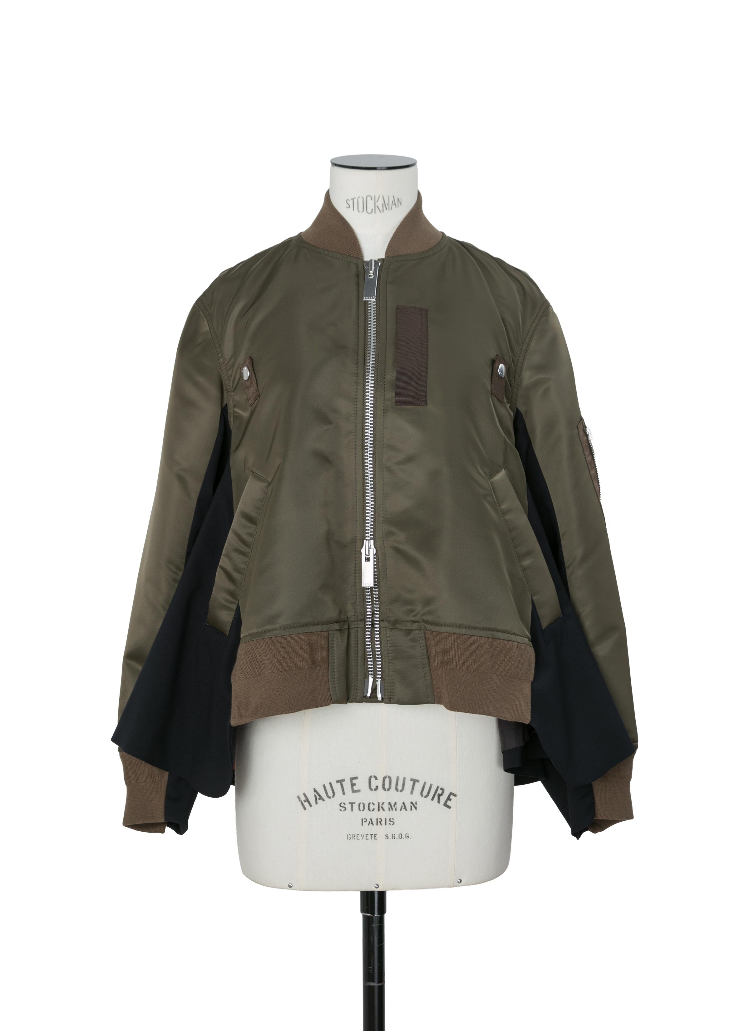 Nylon Twill x Wool Suiting Blouson