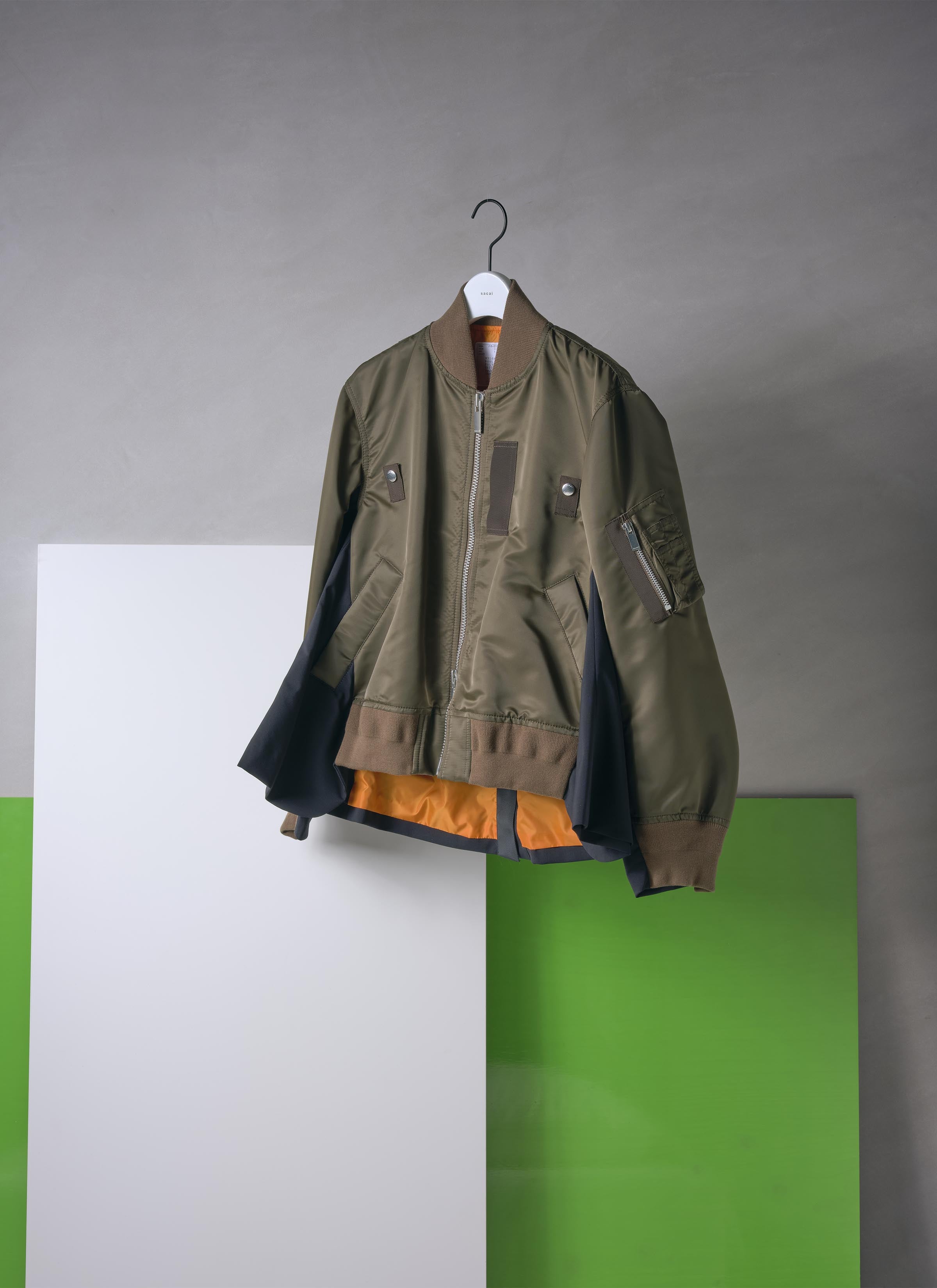 Nylon Twill x Wool Suiting Blouson