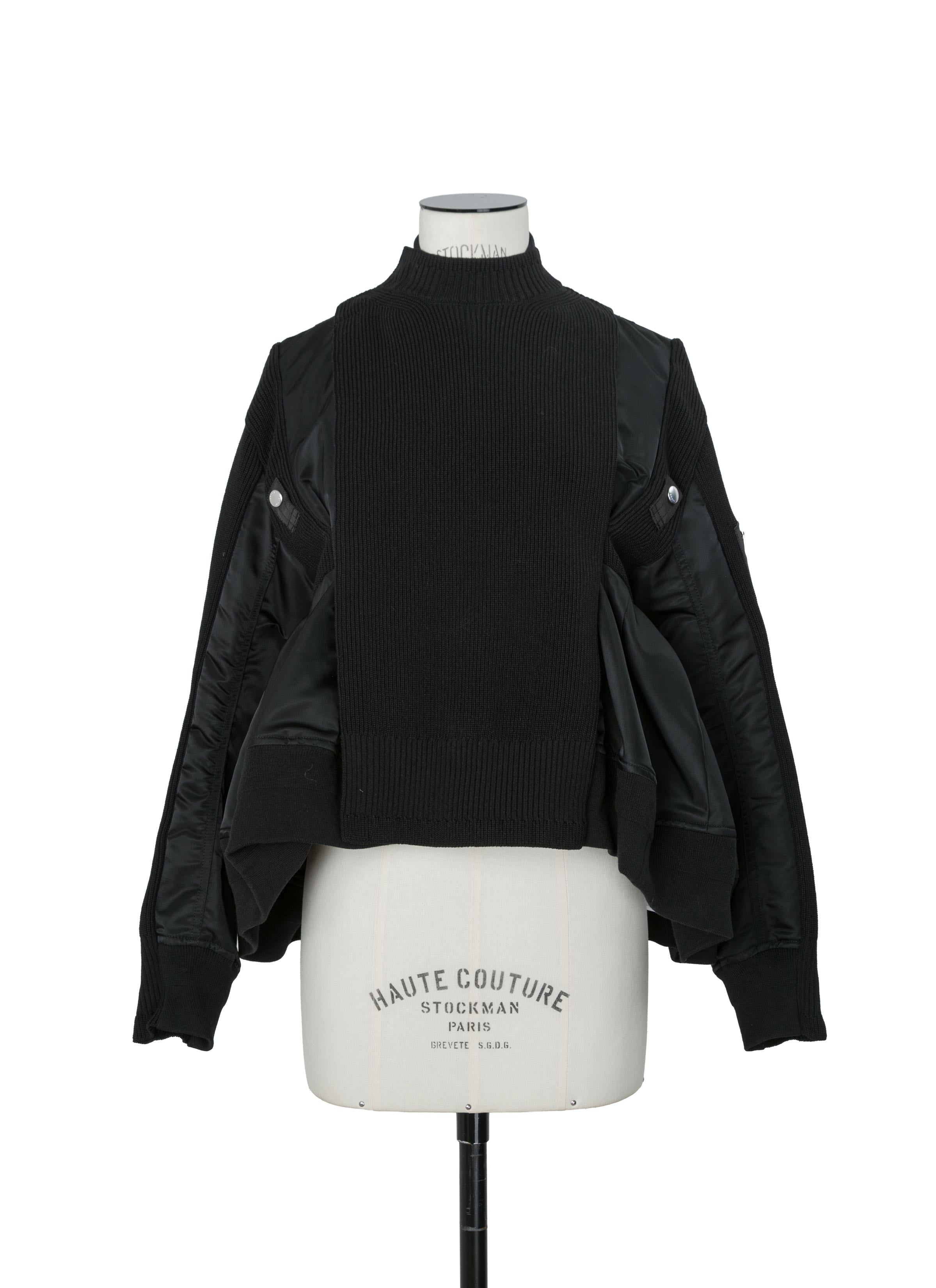 Nylon Twill x Knit Blouson