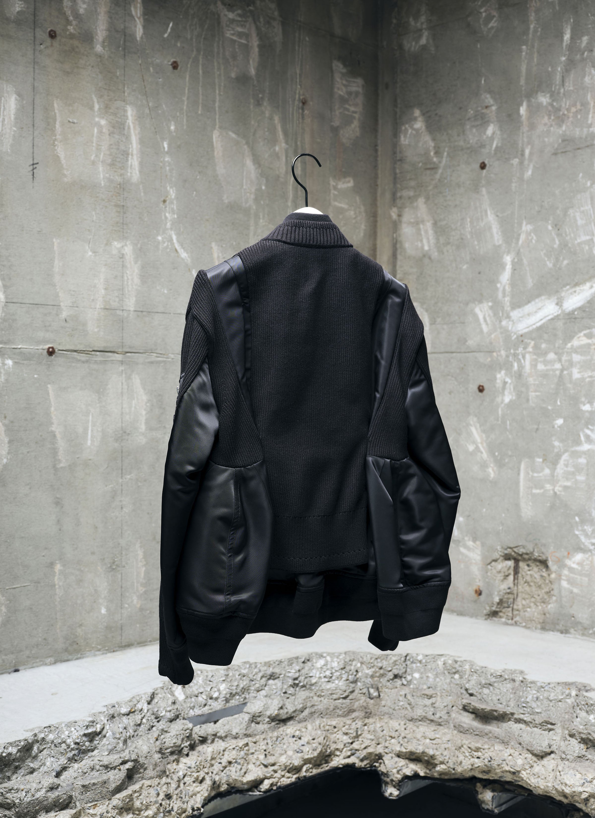 Nylon Twill x Knit Blouson
