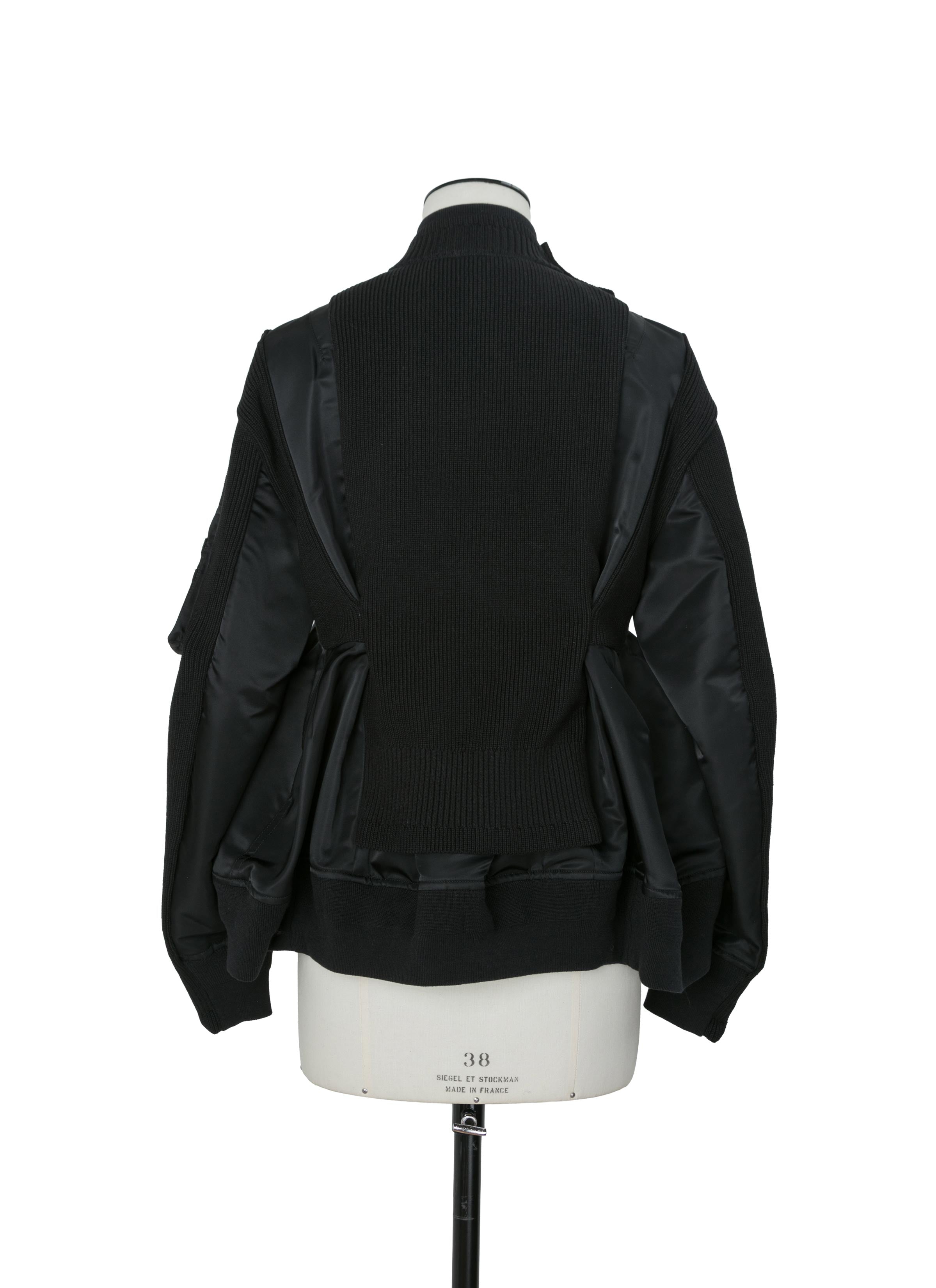 Nylon Twill x Knit Blouson | sacai Official Store サカイ オフィシャル