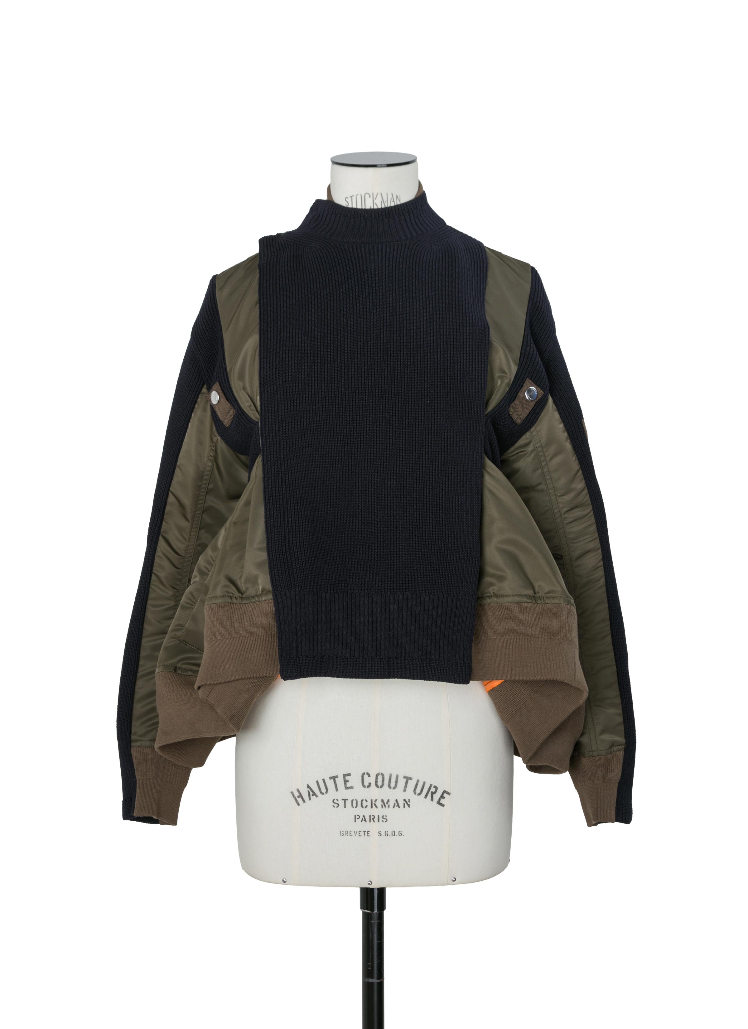 Nylon Twill x Knit Blouson