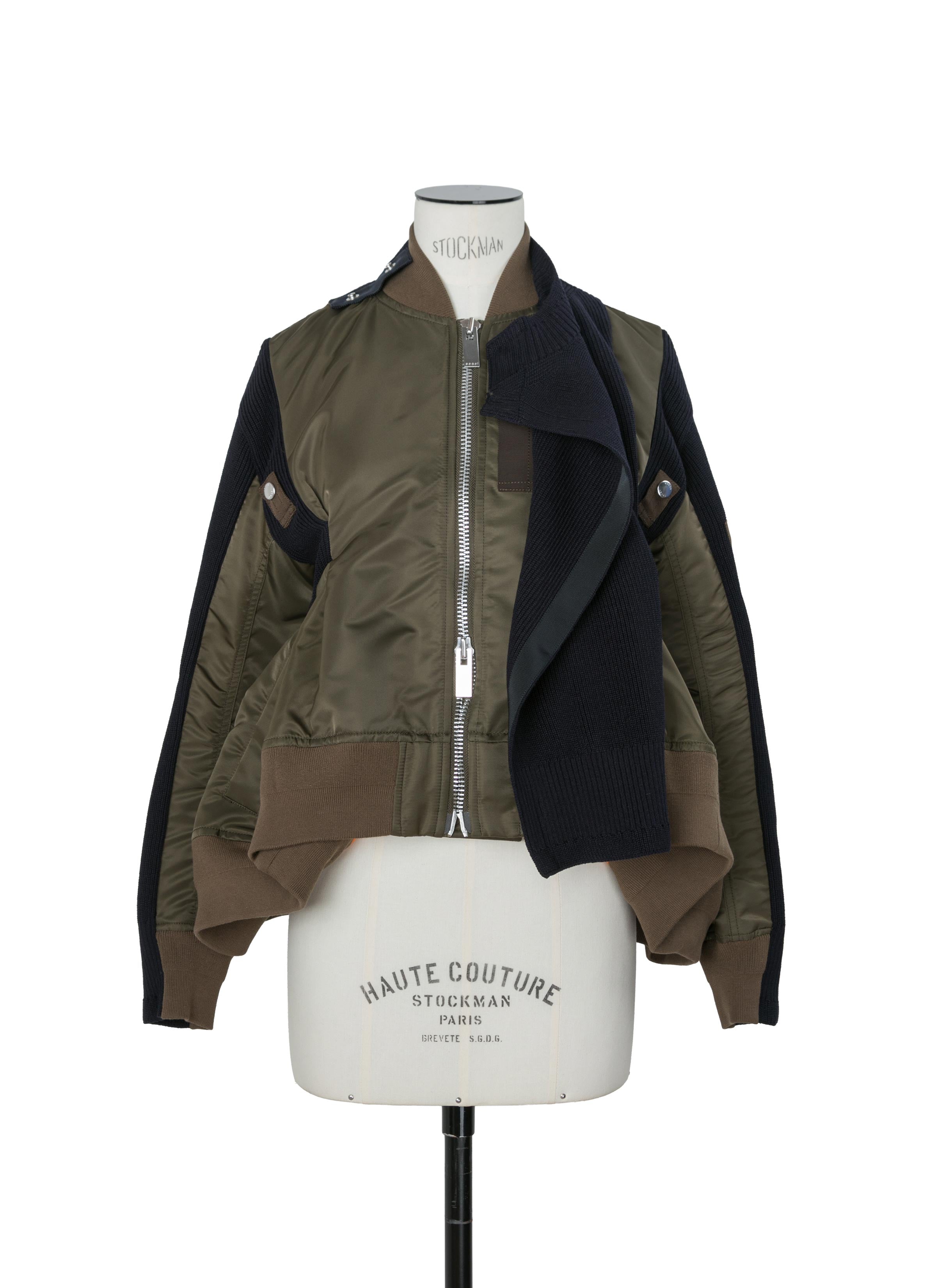 Nylon Twill x Knit Blouson