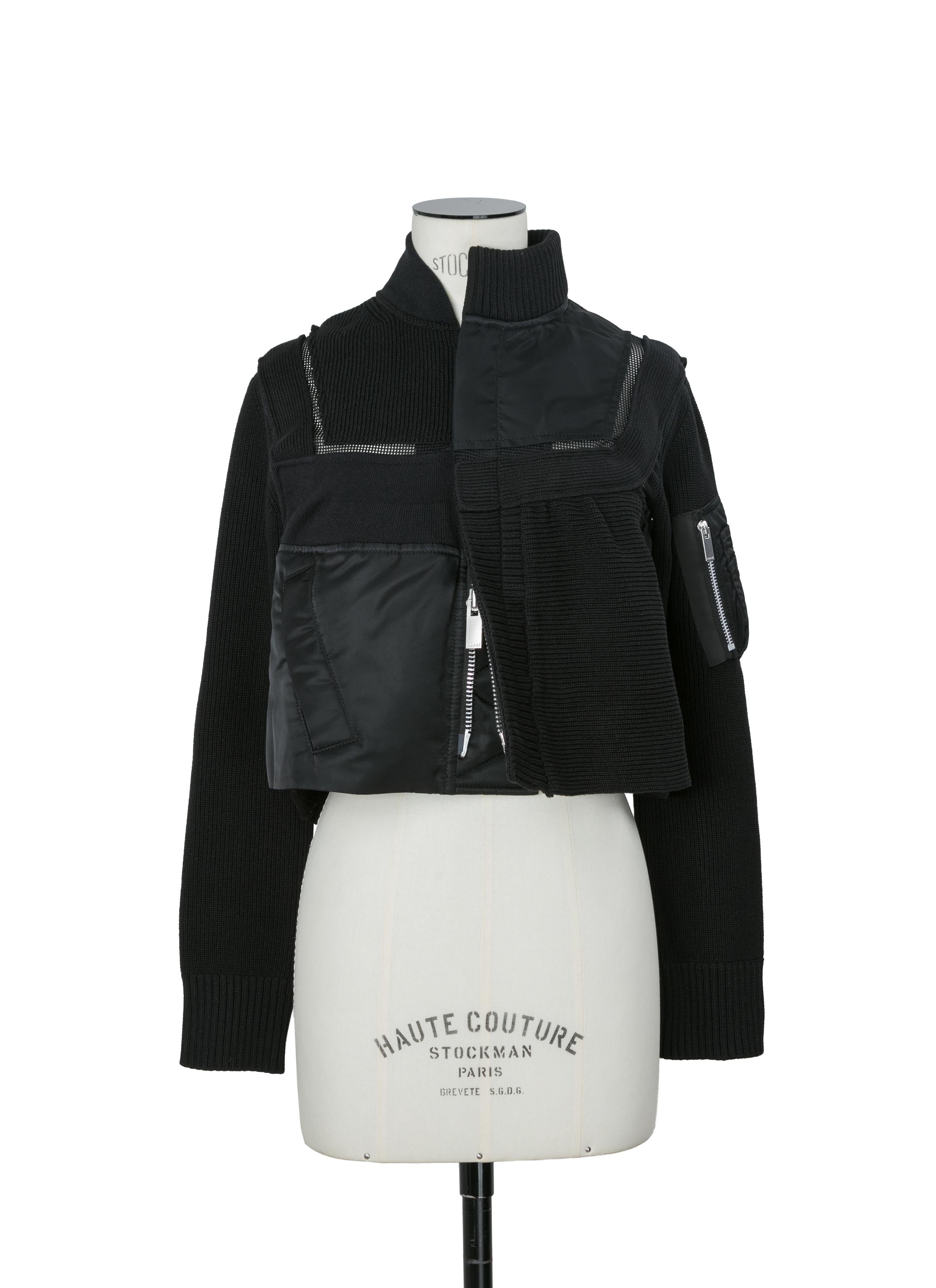 Nylon Twill x Knit Blouson