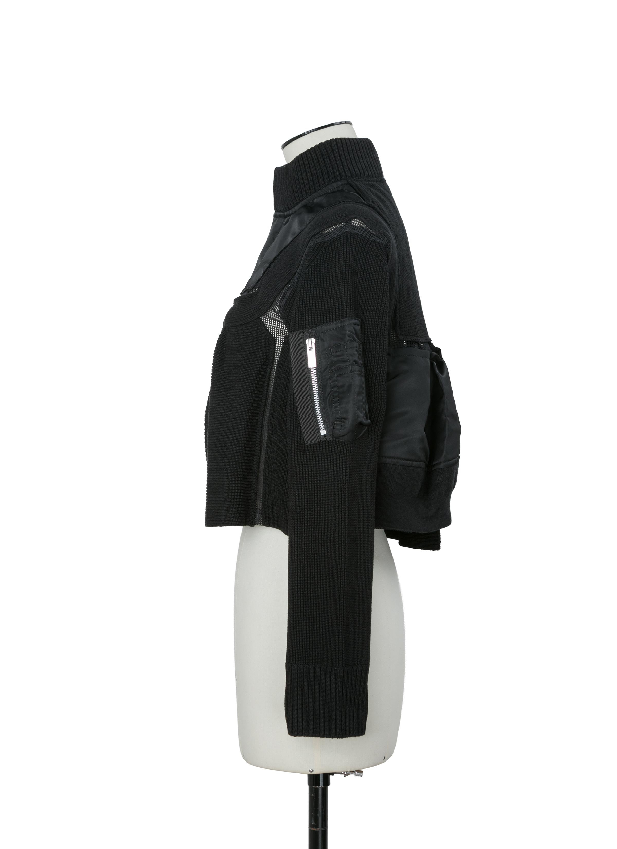 Nylon Twill x Knit Blouson | sacai Official Store サカイ オフィシャル