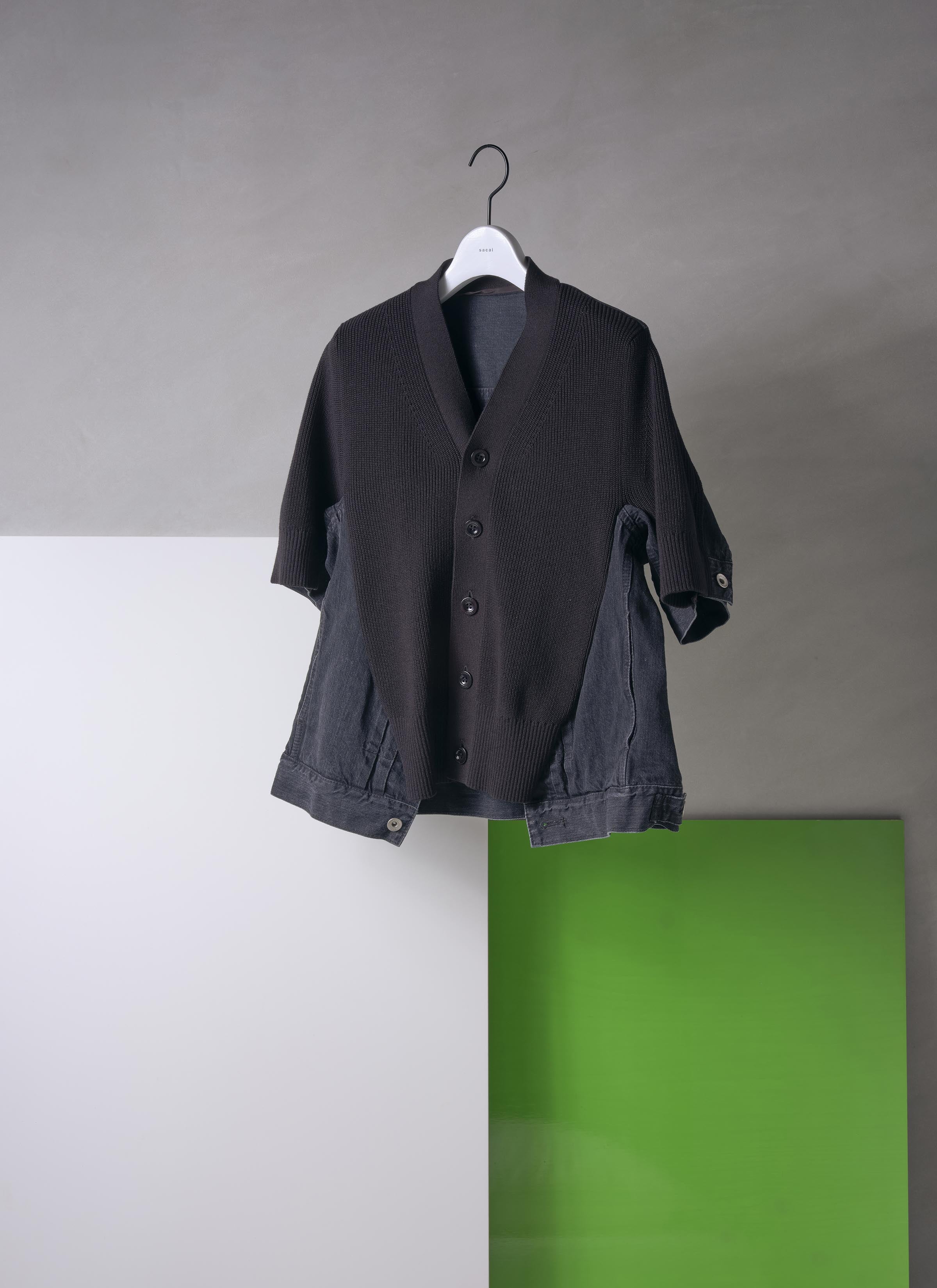 Denim x Knit Cardigan