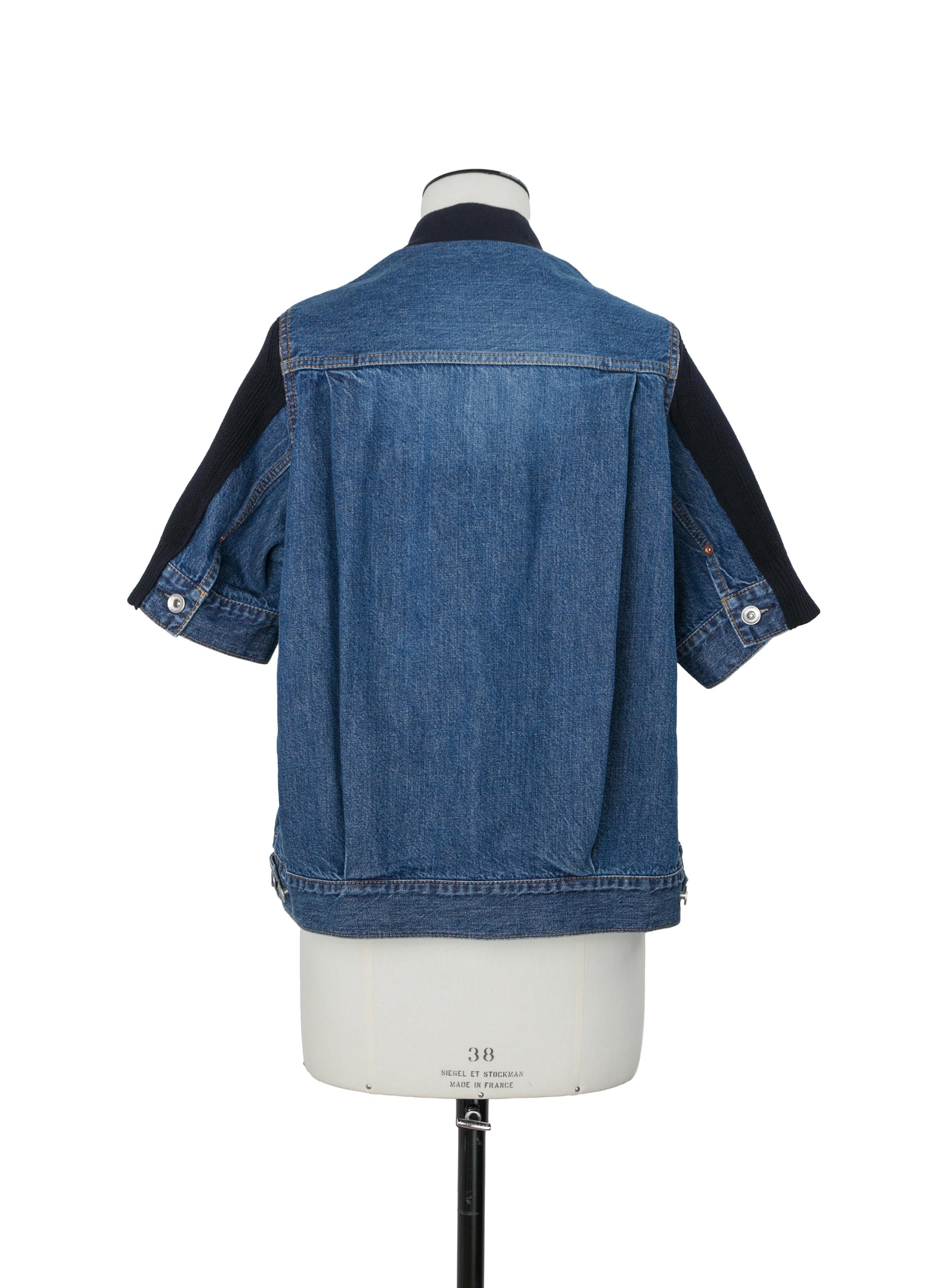 Denim x Knit Cardigan