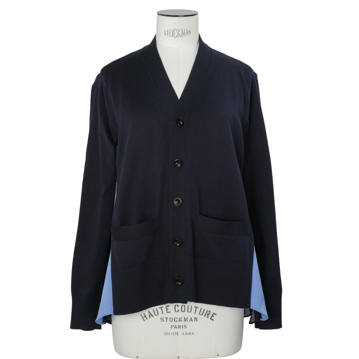 Poplin x Cotton Knit Cardigan | sacai Official Store サカイ 