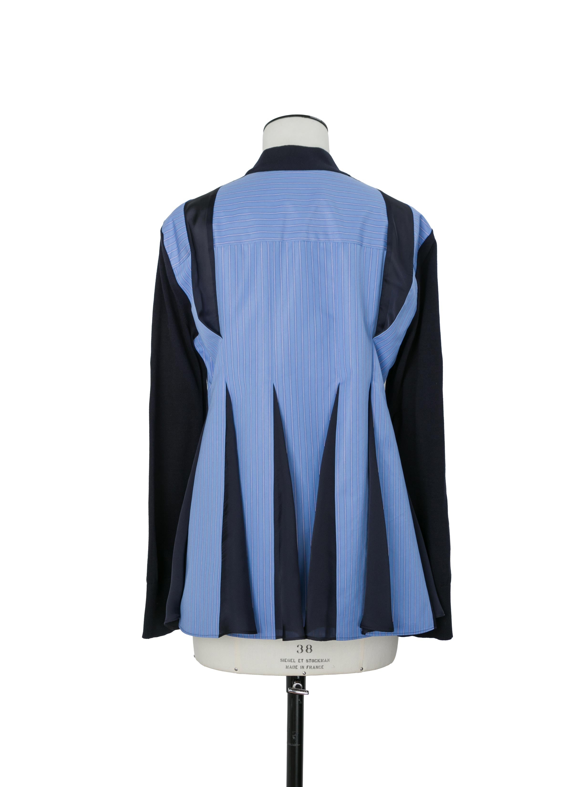 Poplin x Cotton Knit Cardigan | sacai Official Store サカイ