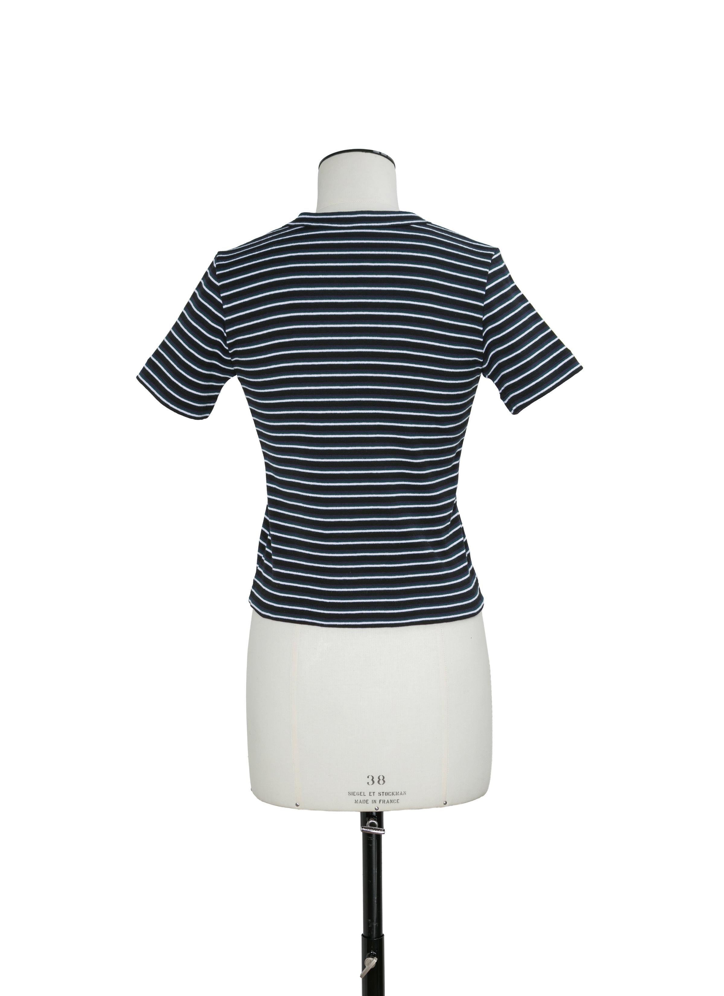Stripe Cotton Rib T-Shirt