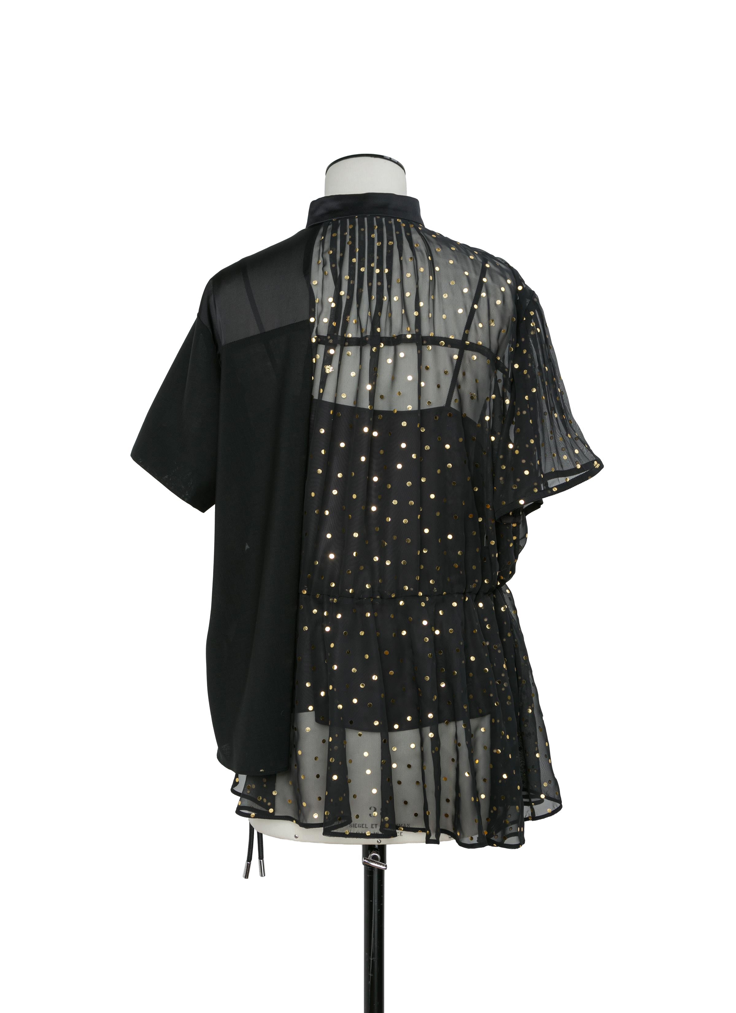 Wool Suiting x Polka Dot Blouse