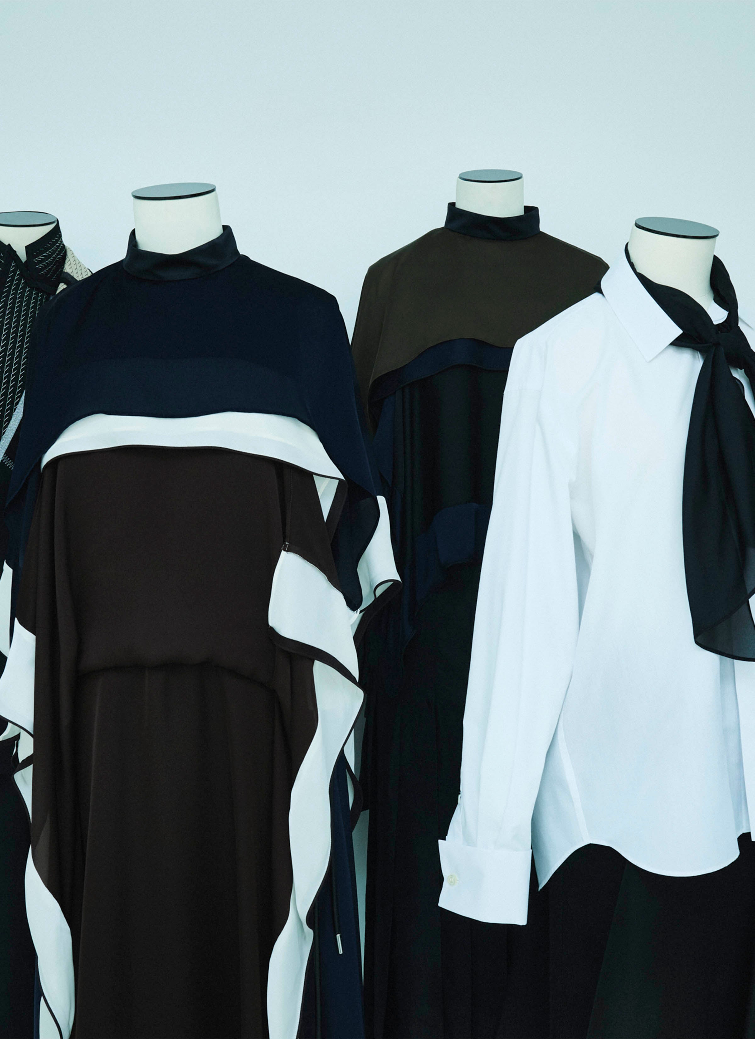 Satin x Chiffon Dress | sacai Official Store サカイ オフィシャル