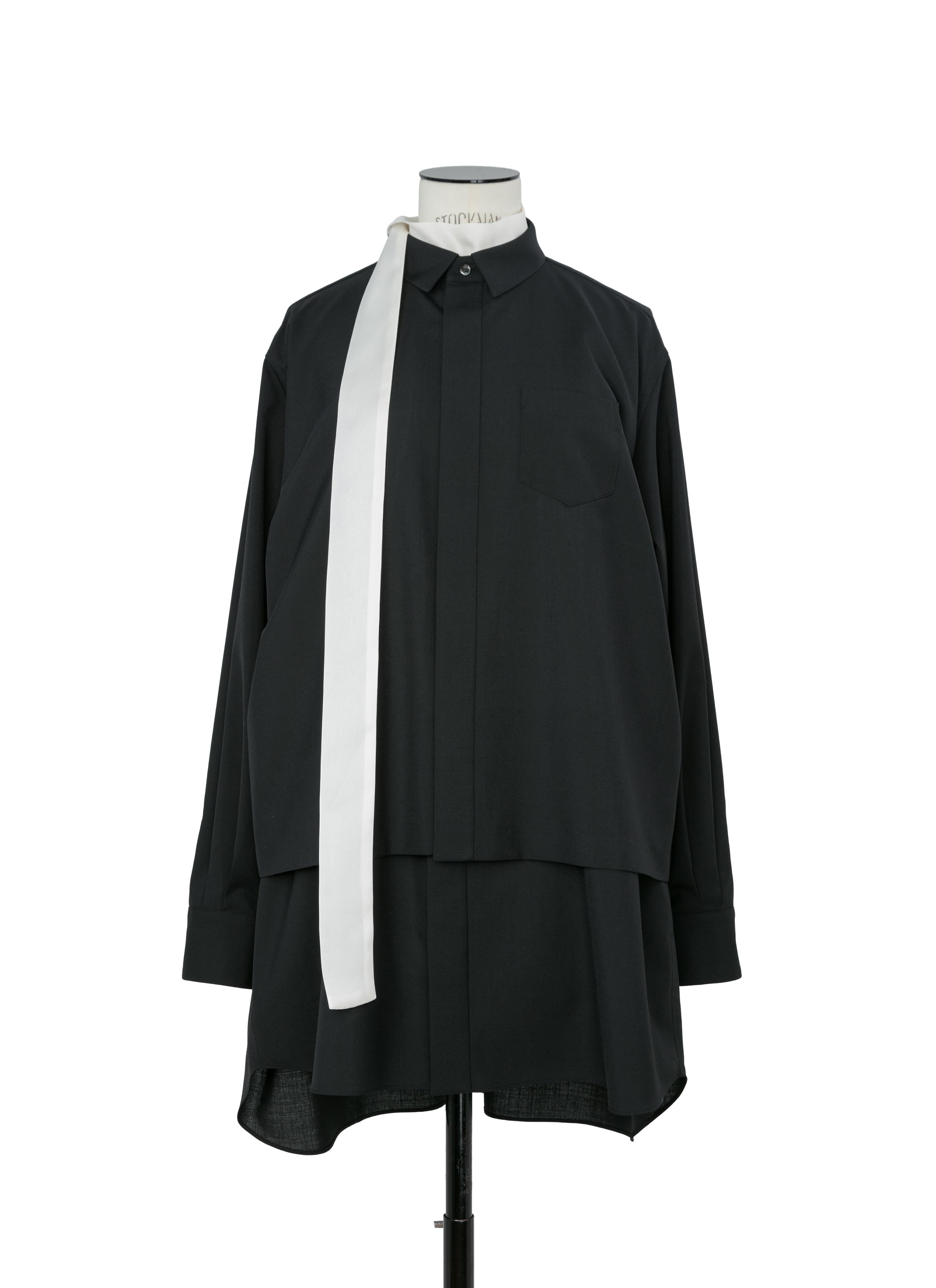 近年✨ sacai SUITING MIX DRESS ワンピース ブラック 1 Suiting Dress | sacai Official Store サカイ オフィシャル