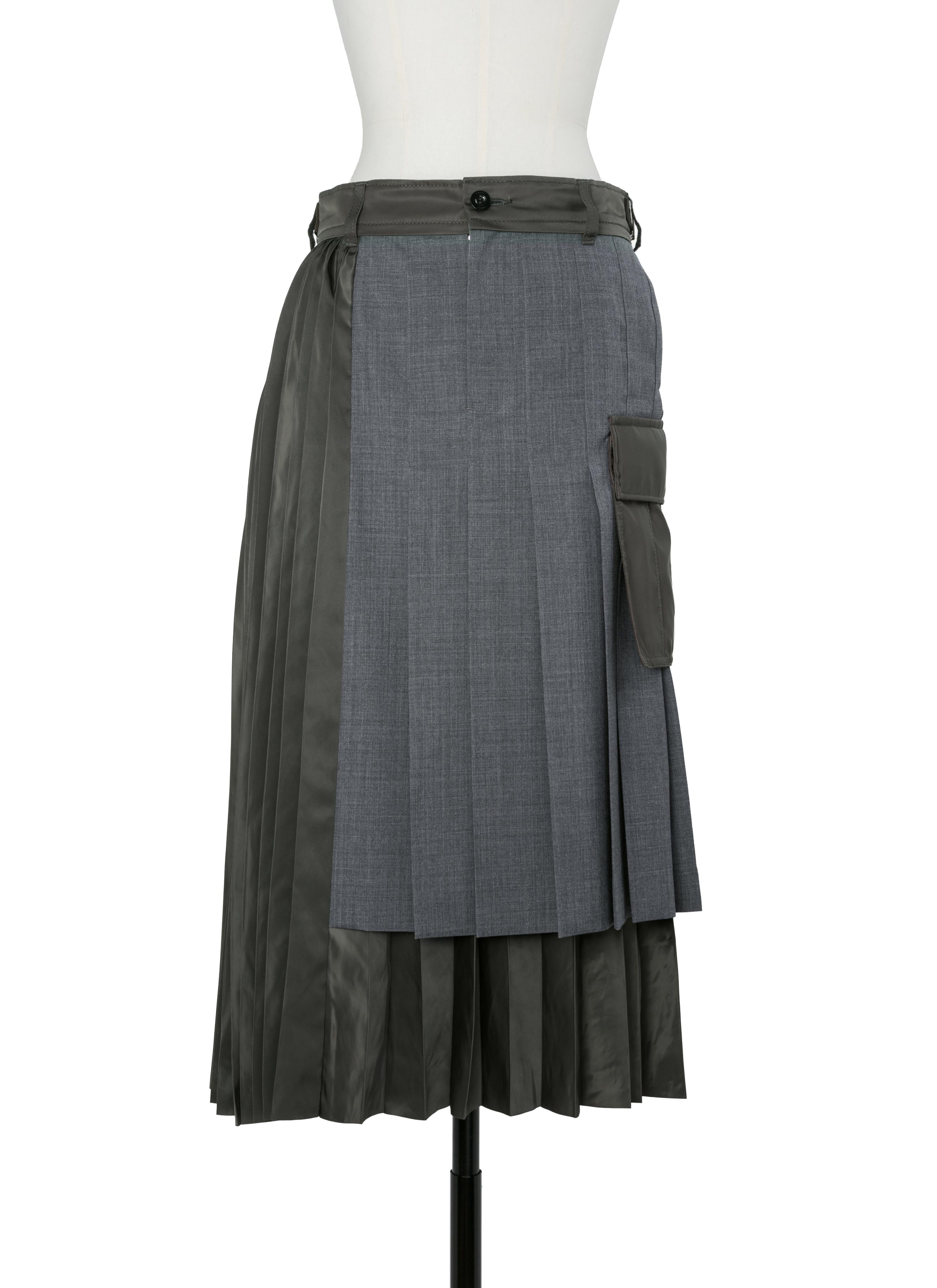 Suiting x Nylon Twill Skirt | sacai Official Store サカイ オフィシャル