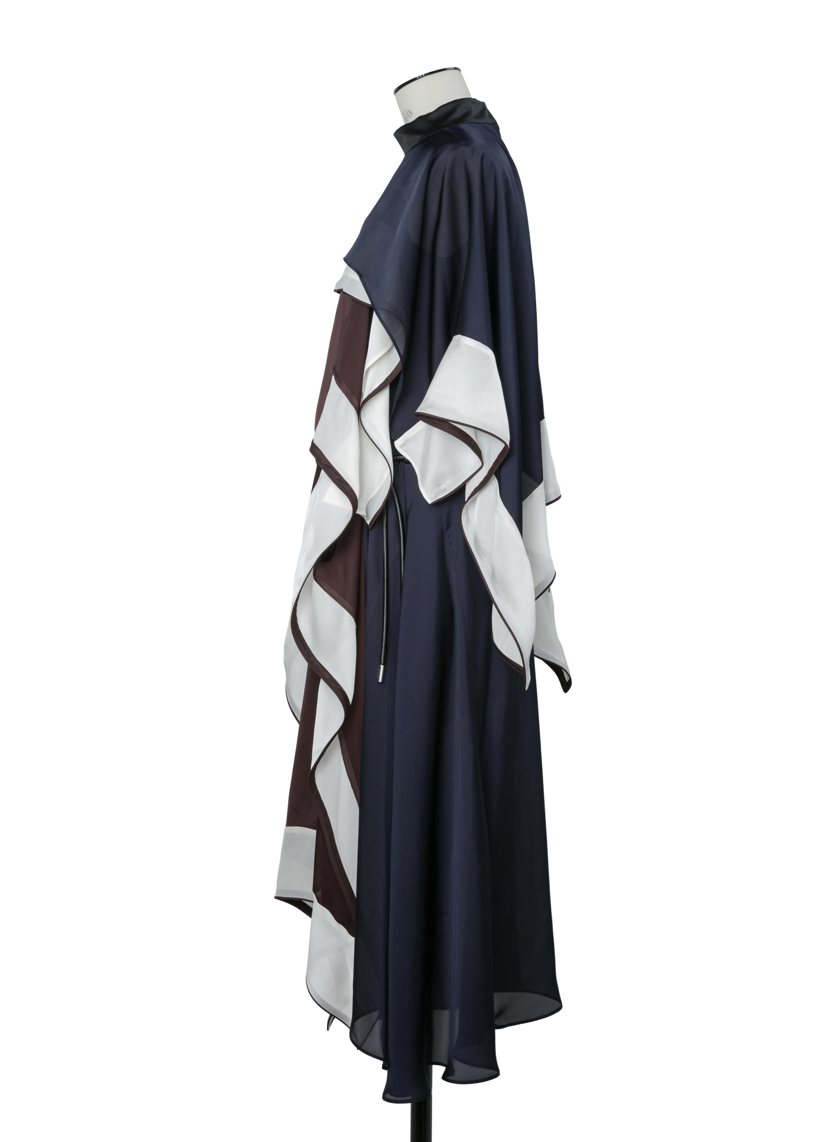 Satin x Chiffon Dress | sacai Official Store サカイ オフィシャル