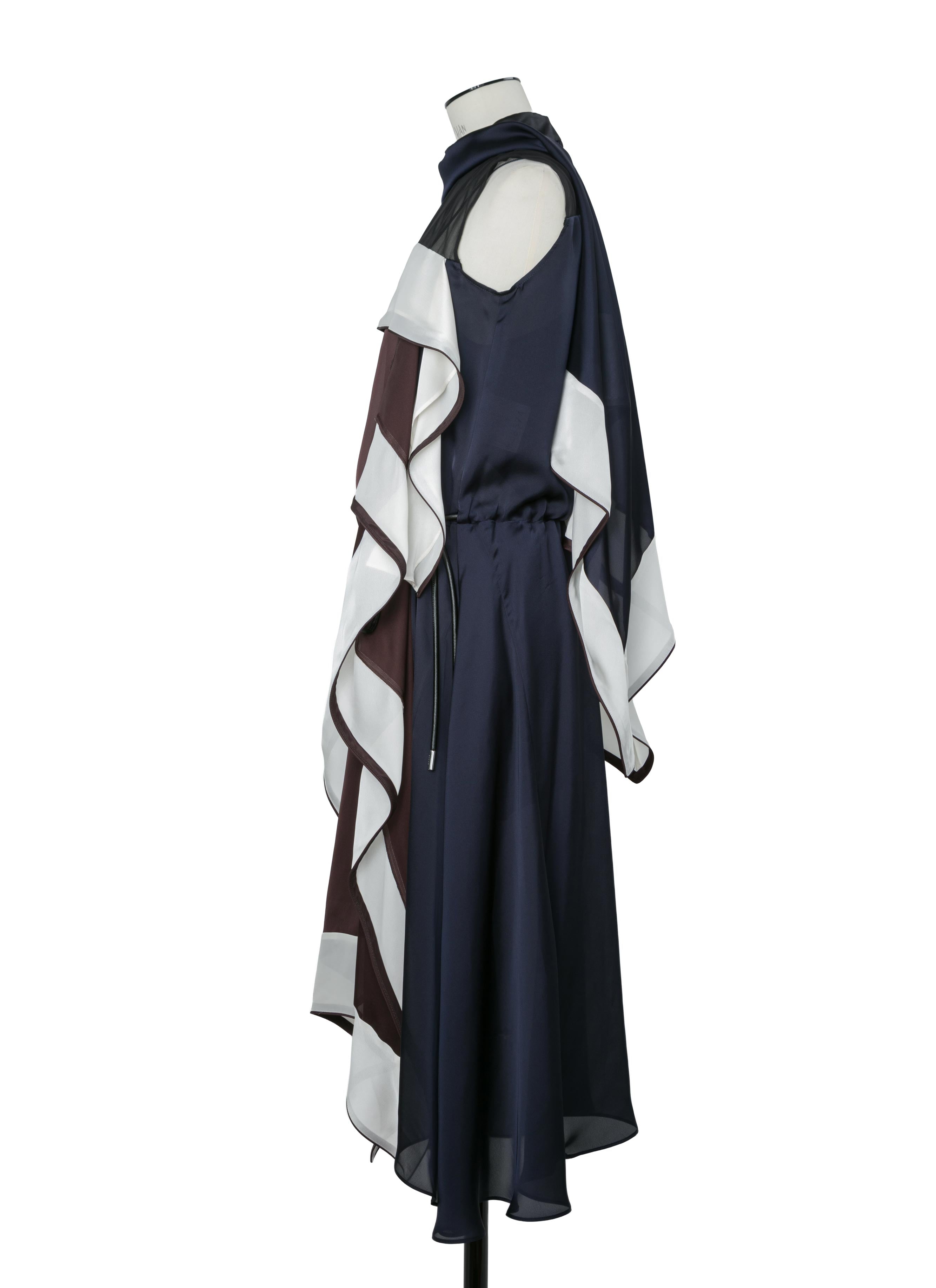 Satin x Chiffon Dress