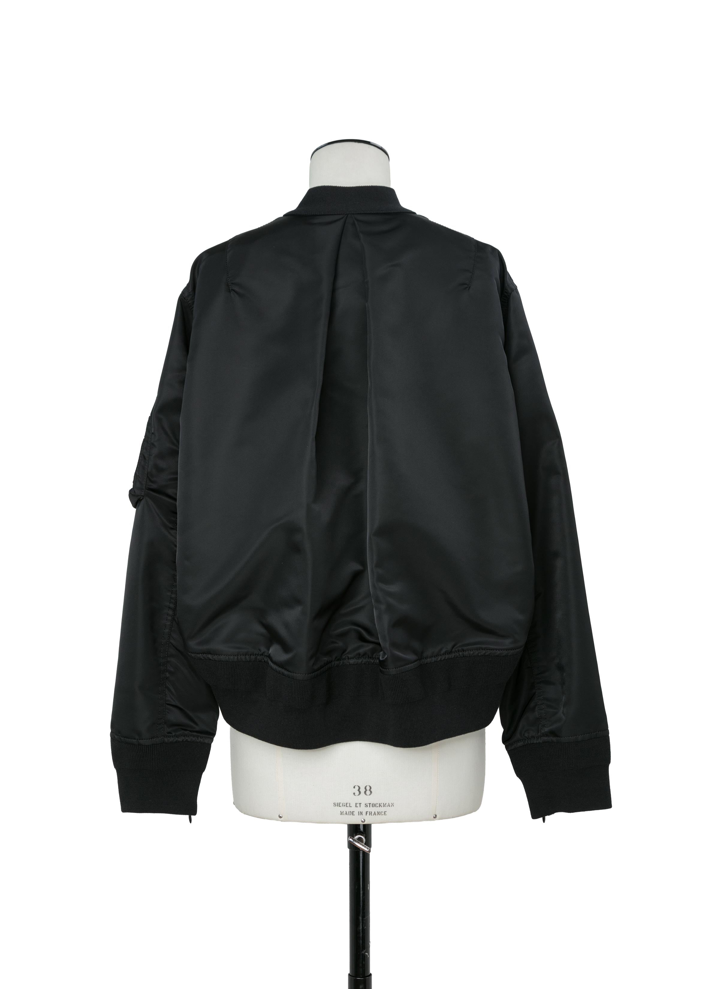 Nylon Twill x Cotton Knit Cardigan