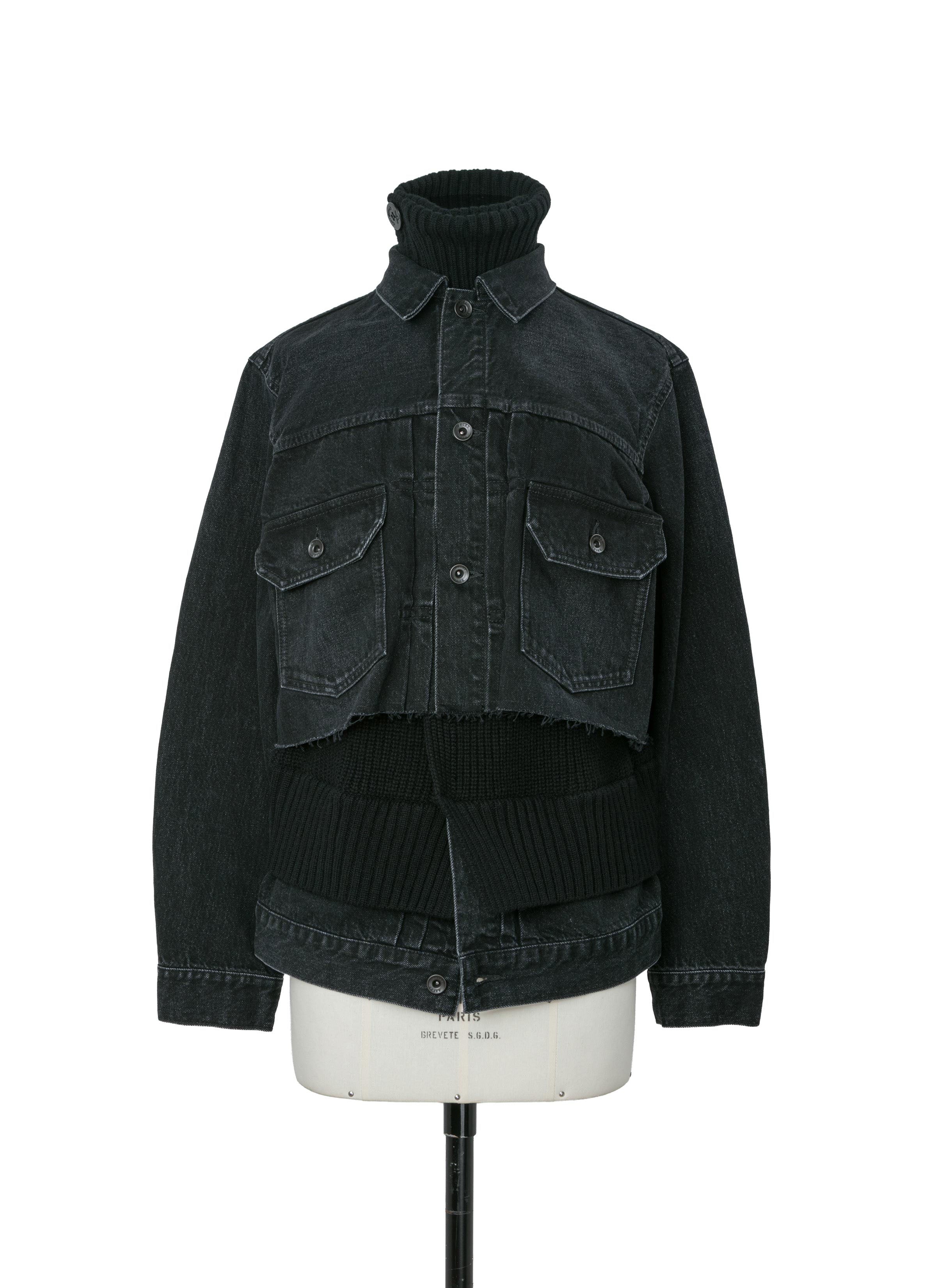 Denim x Wool Knit Jacket