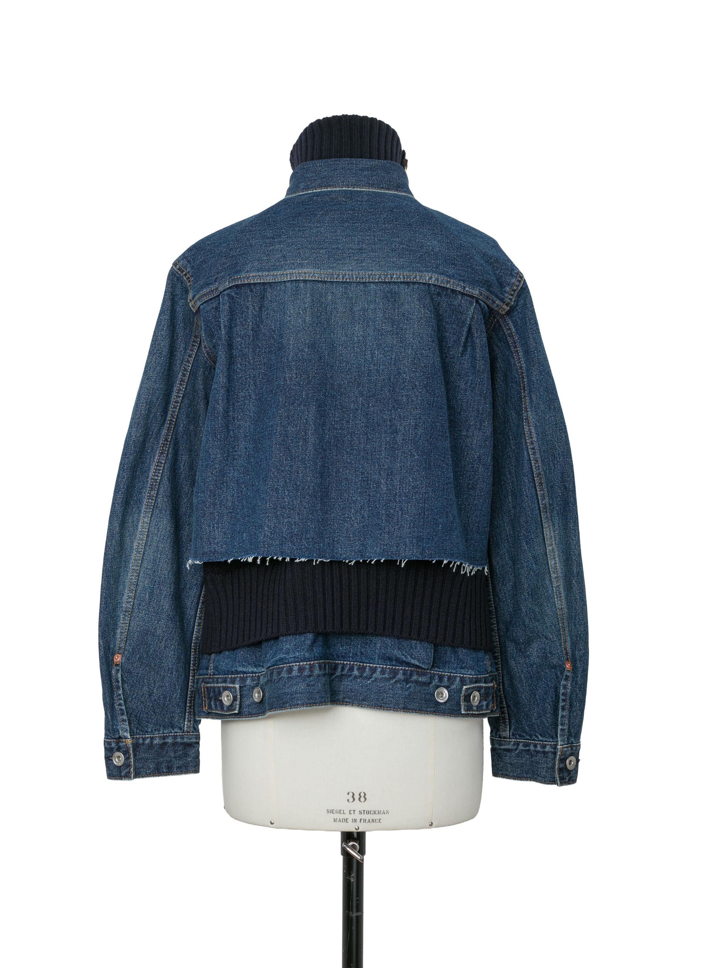 Denim x Wool Knit Jacket