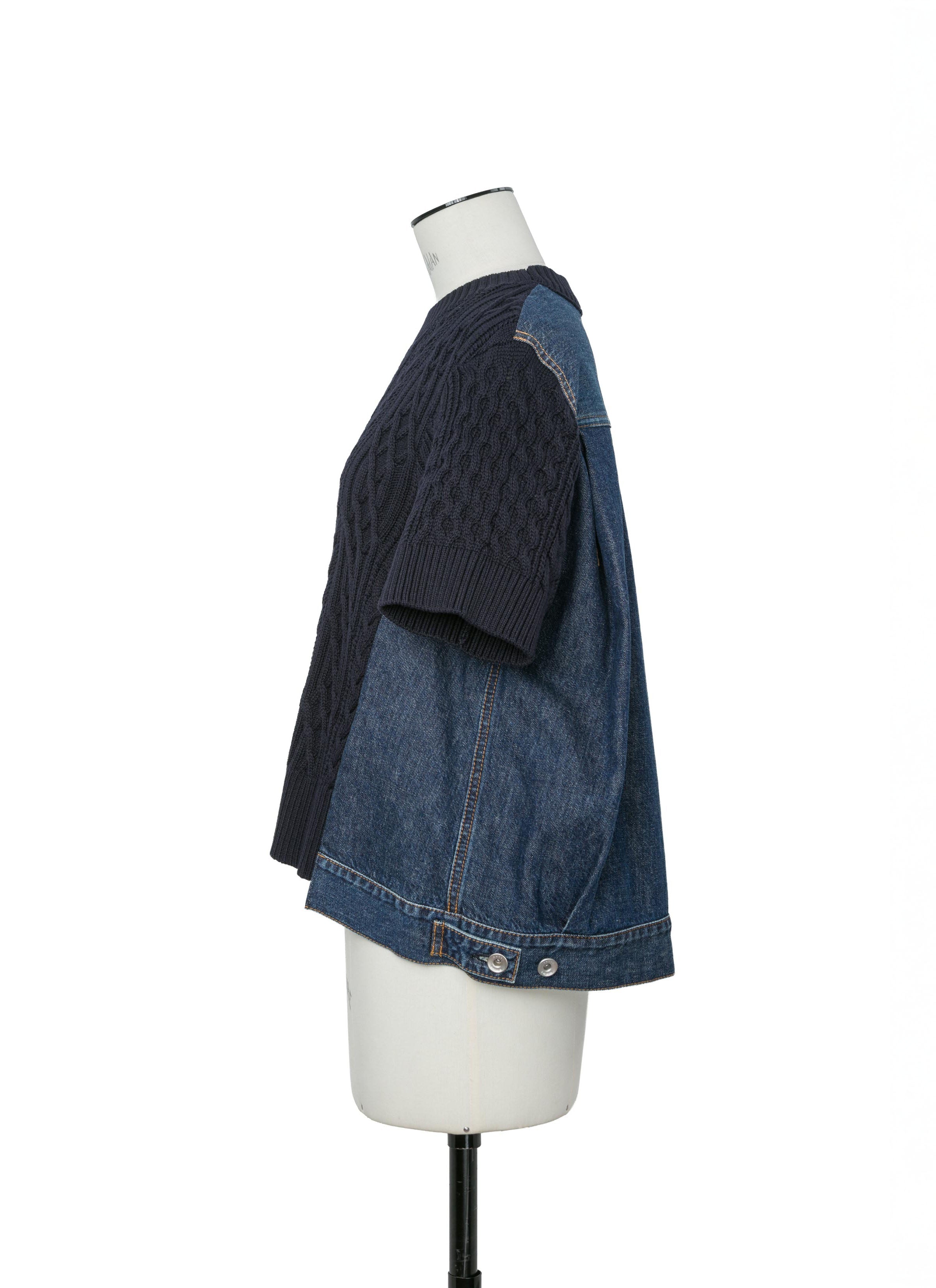 Denim x Cotton Knit Pullover | sacai Official Store サカイ