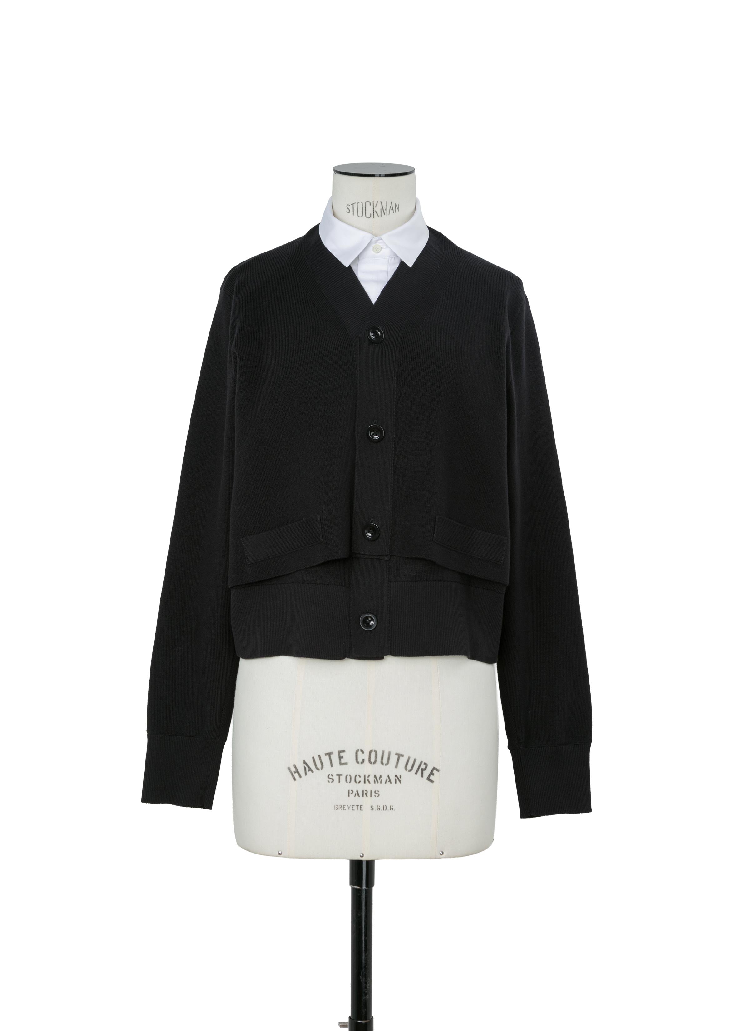 Poplin x Cotton Knit Cardigan
