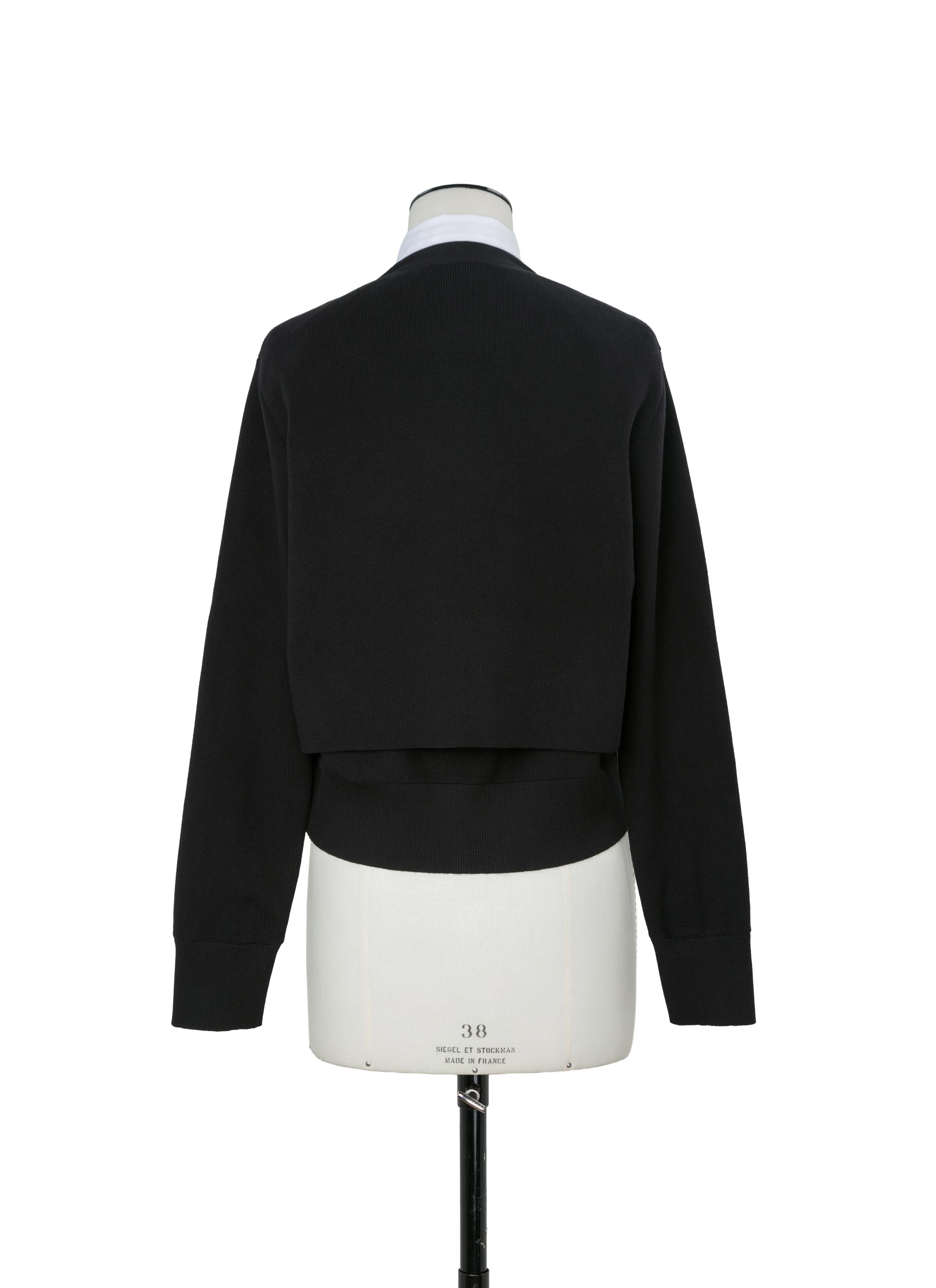 Poplin x Cotton Knit Cardigan